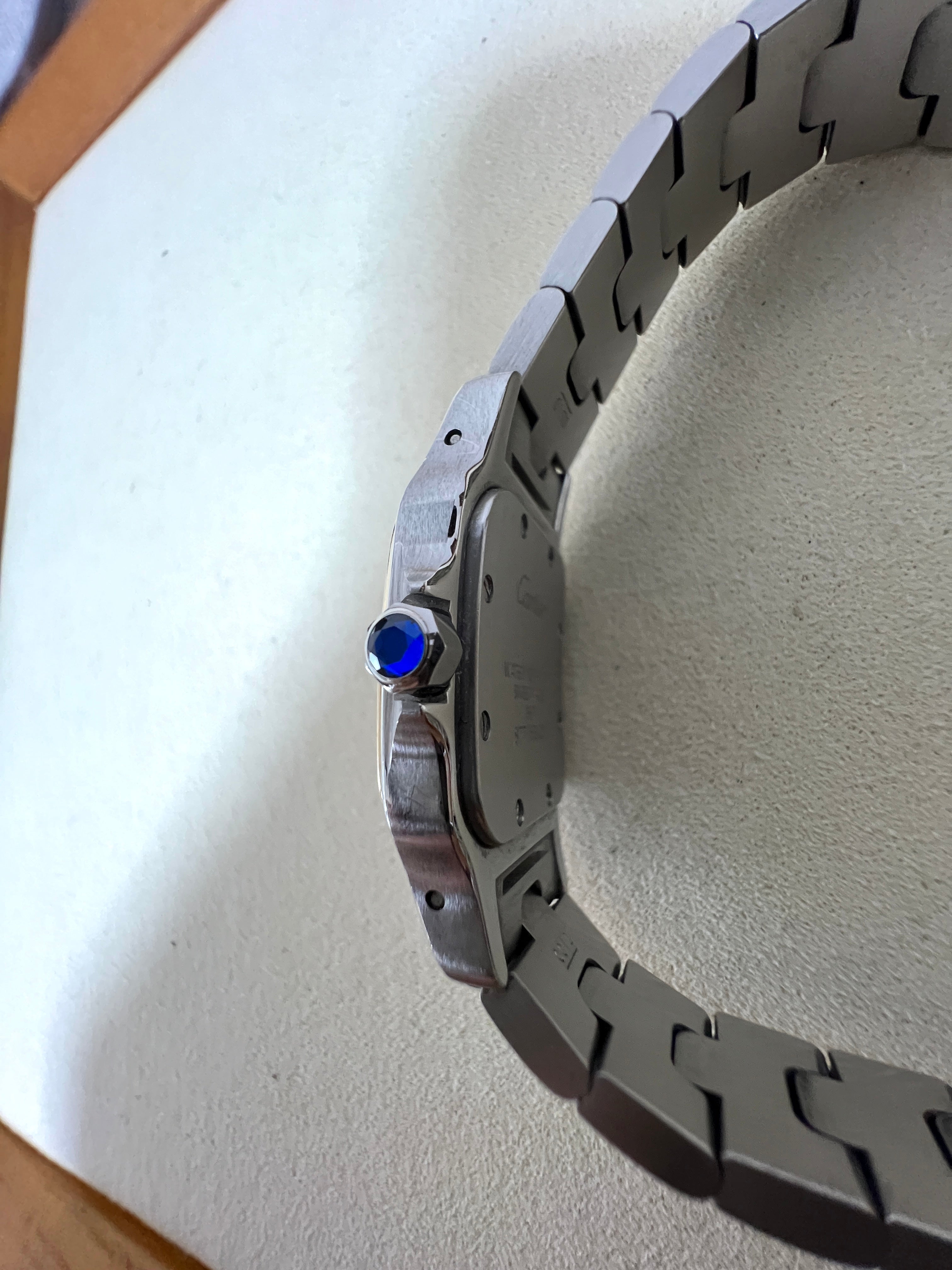 カルティエ サントスガルべSMサイズ コンビ クオーツ レディースウォッチ(ボックス付き)