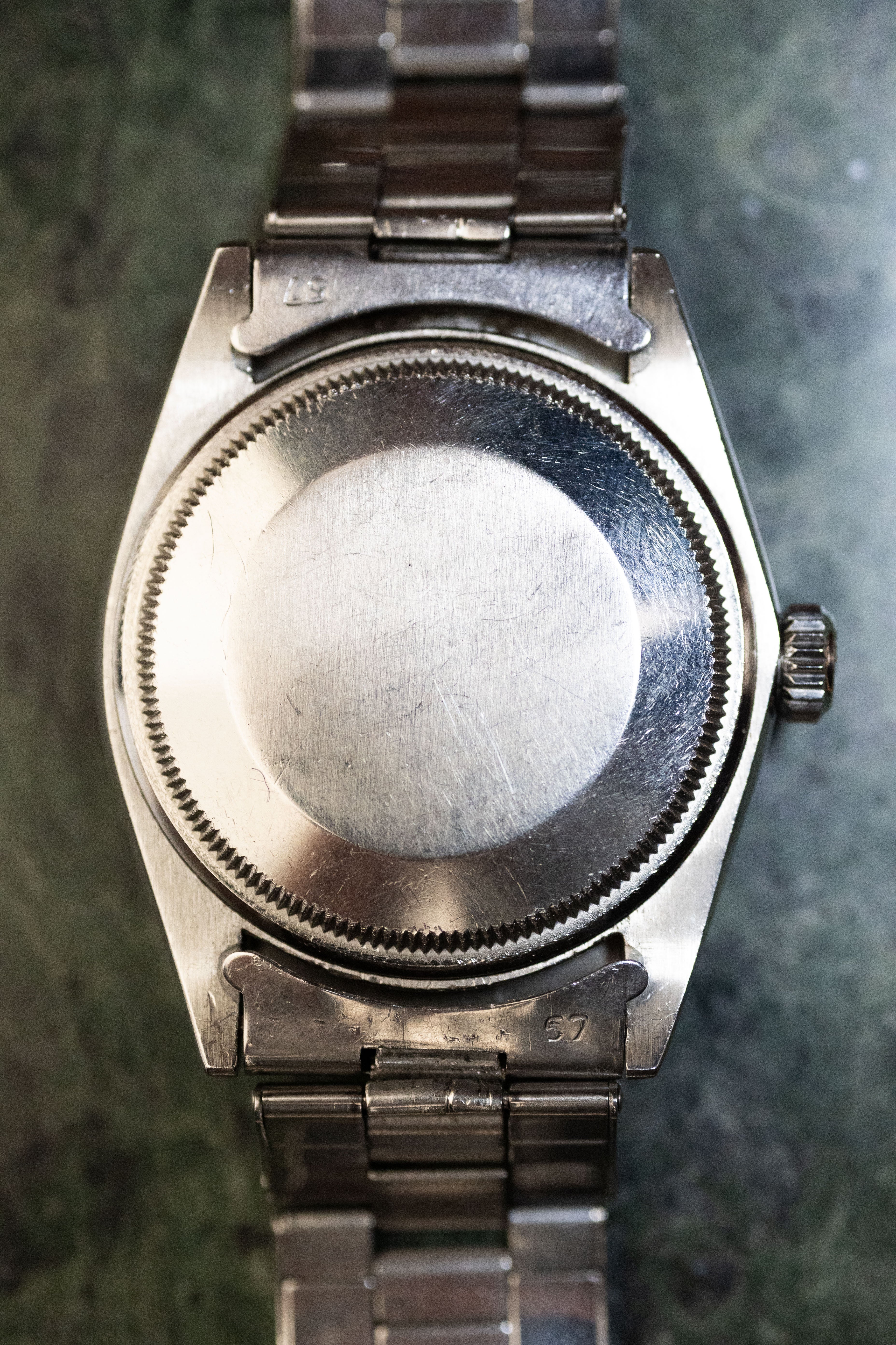 箱/保証書付き ROLEX ロレックス オイスターパーペチュアルデイト Ref.1500 トロピカルコスモダイヤル