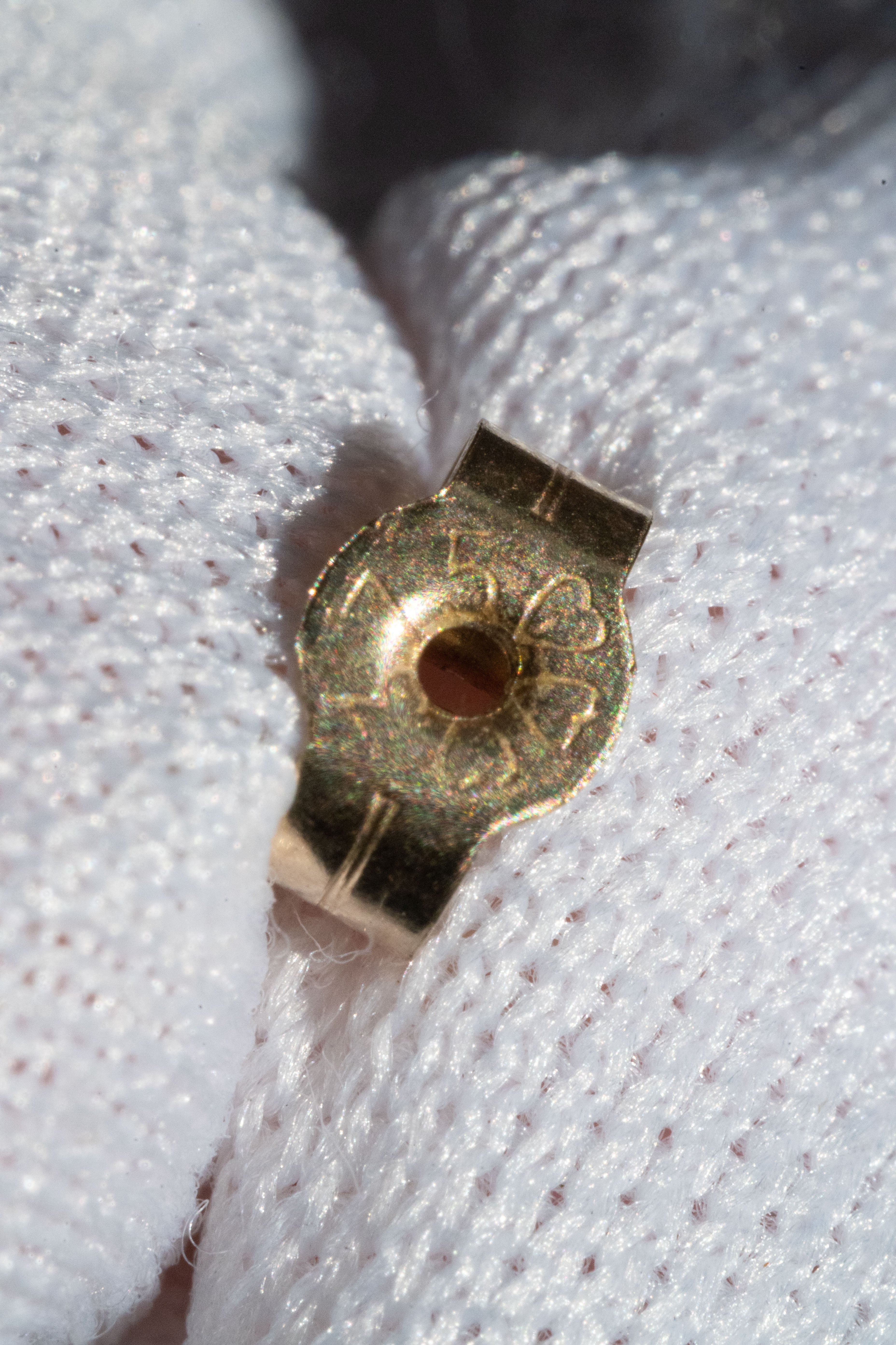 9金 2.1g 養殖真珠 & ダイヤモンド S字ドロップピアス