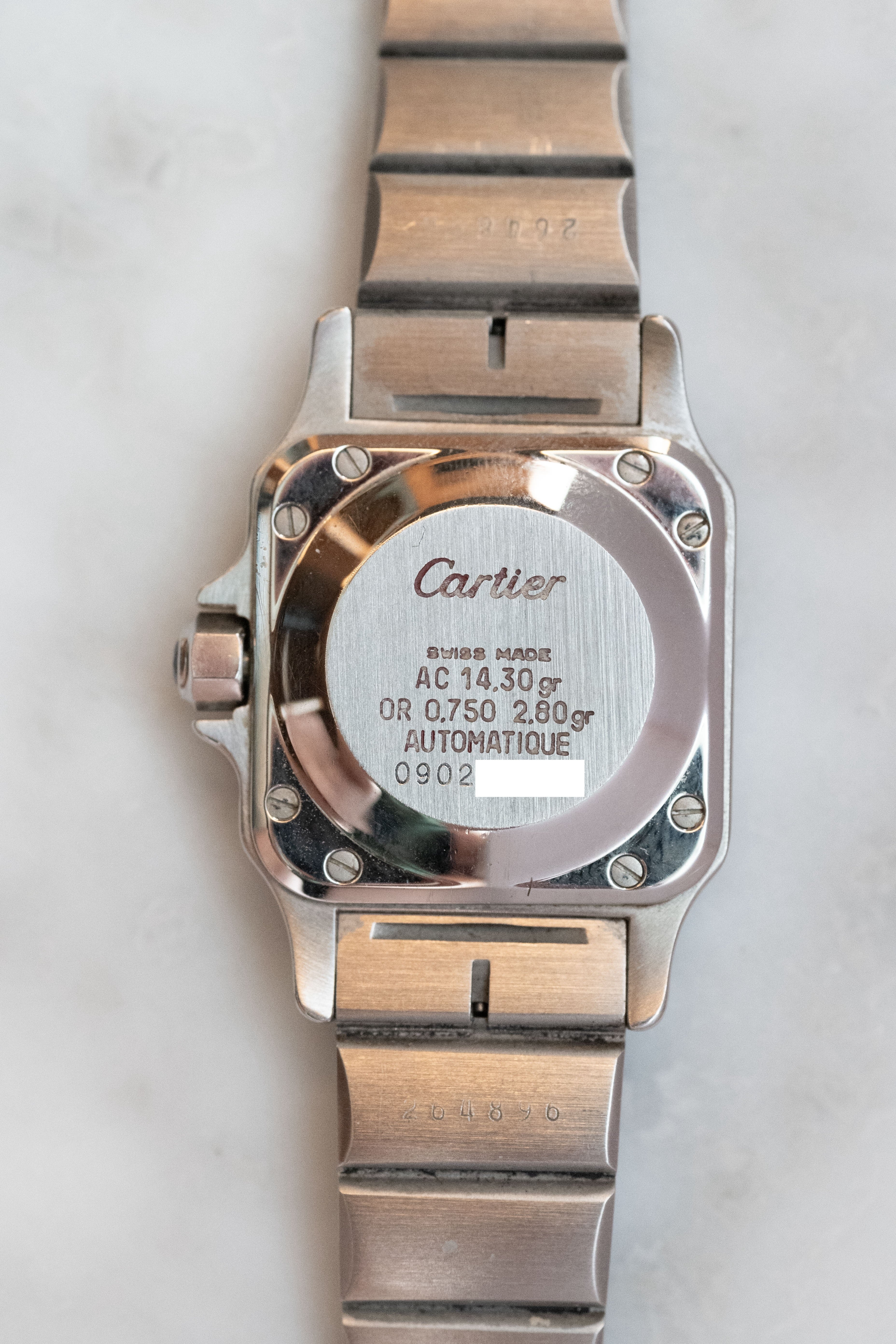 Cartier Santos Galbe SM size combination quartz ladies watch (with box)