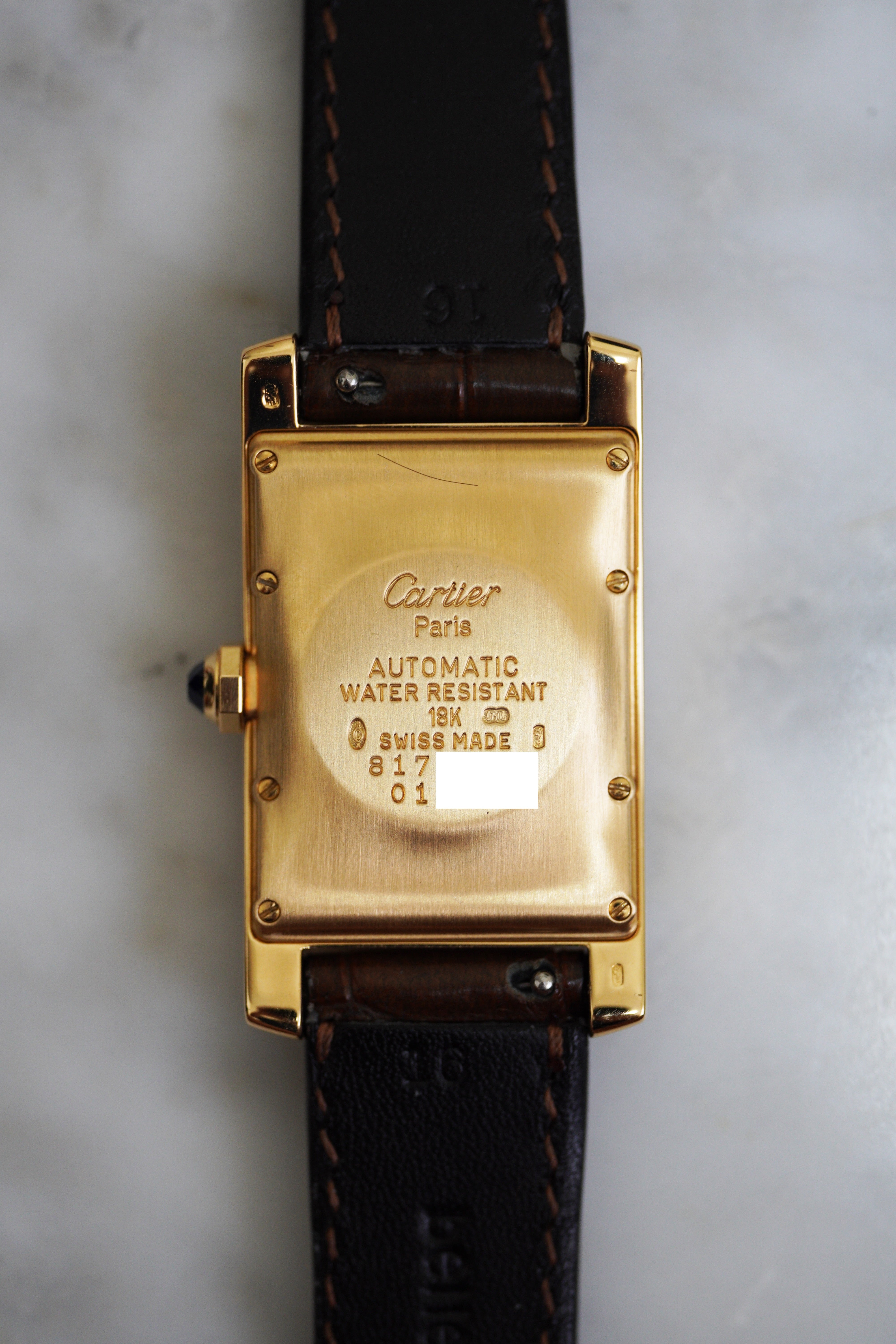 CARTIER カルティエ タンクアメリカン 18KYG MMサイズ W2600851