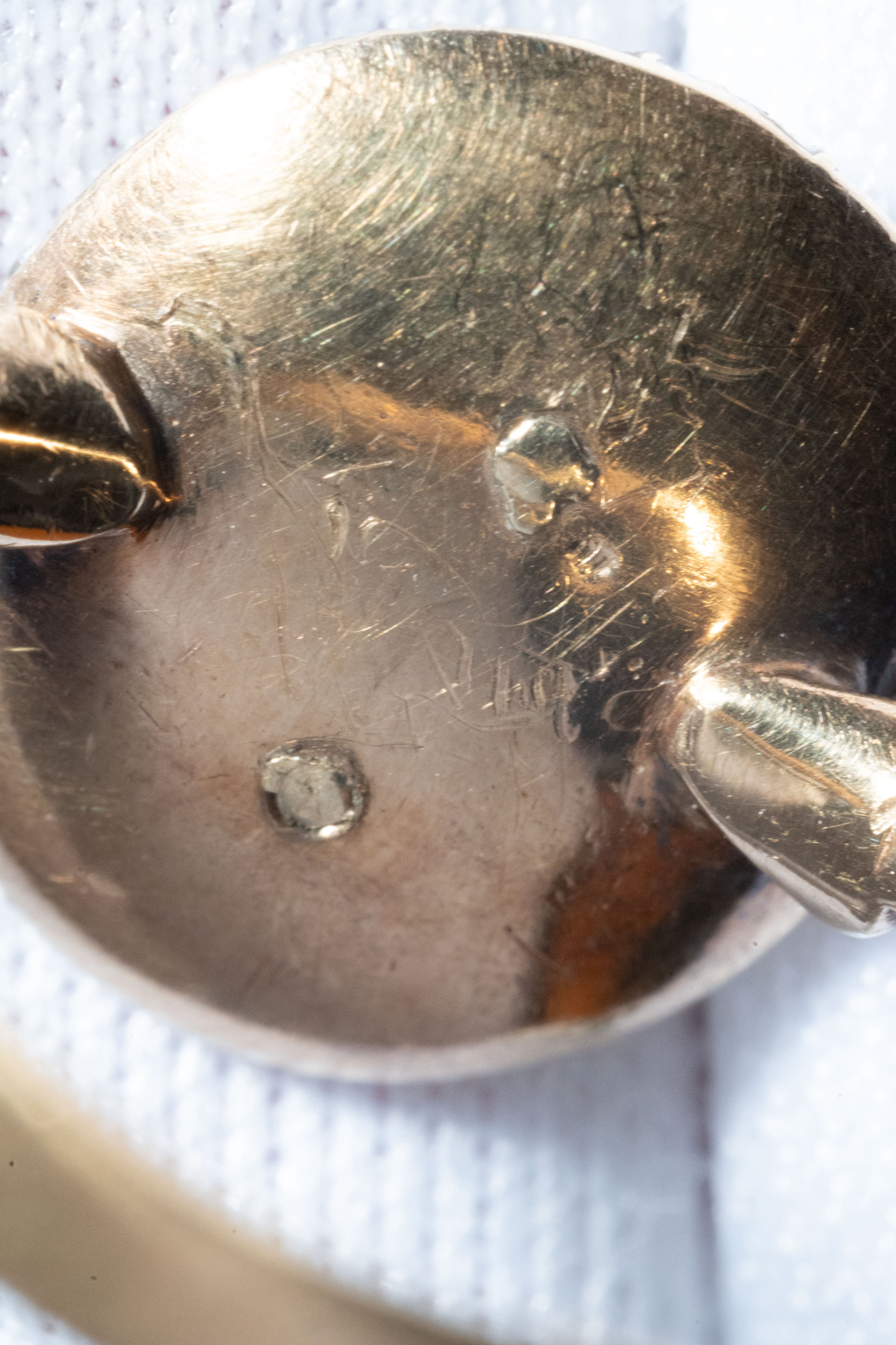 18世紀 ジョージアン 18金 3.4g アメジスト & ダイヤモンド モーニングリング