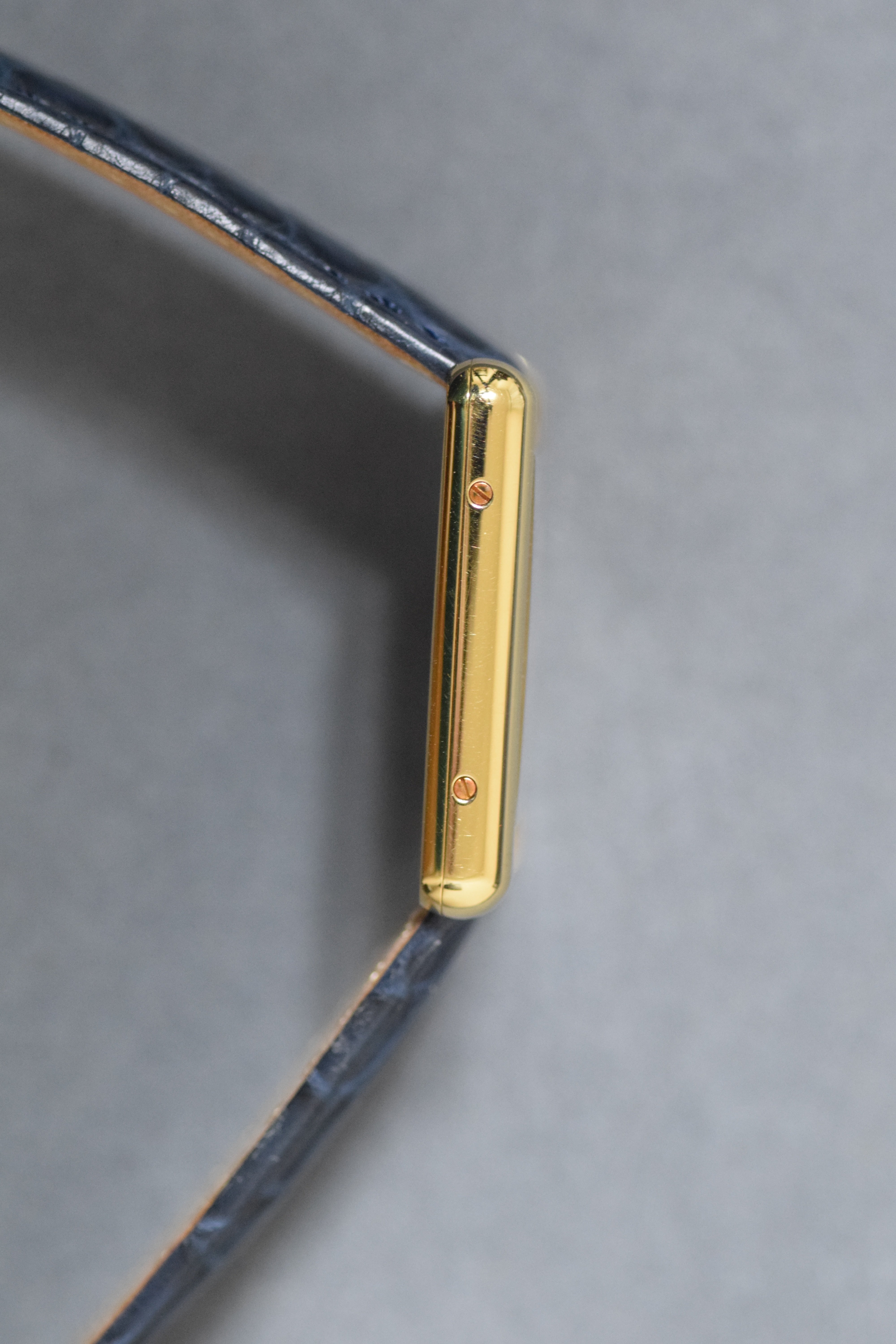 Discontinued Must de Cartier Tank Unisex Vintage Watch Flying Arabia LM Size Pure Silver with 18K Vermeil