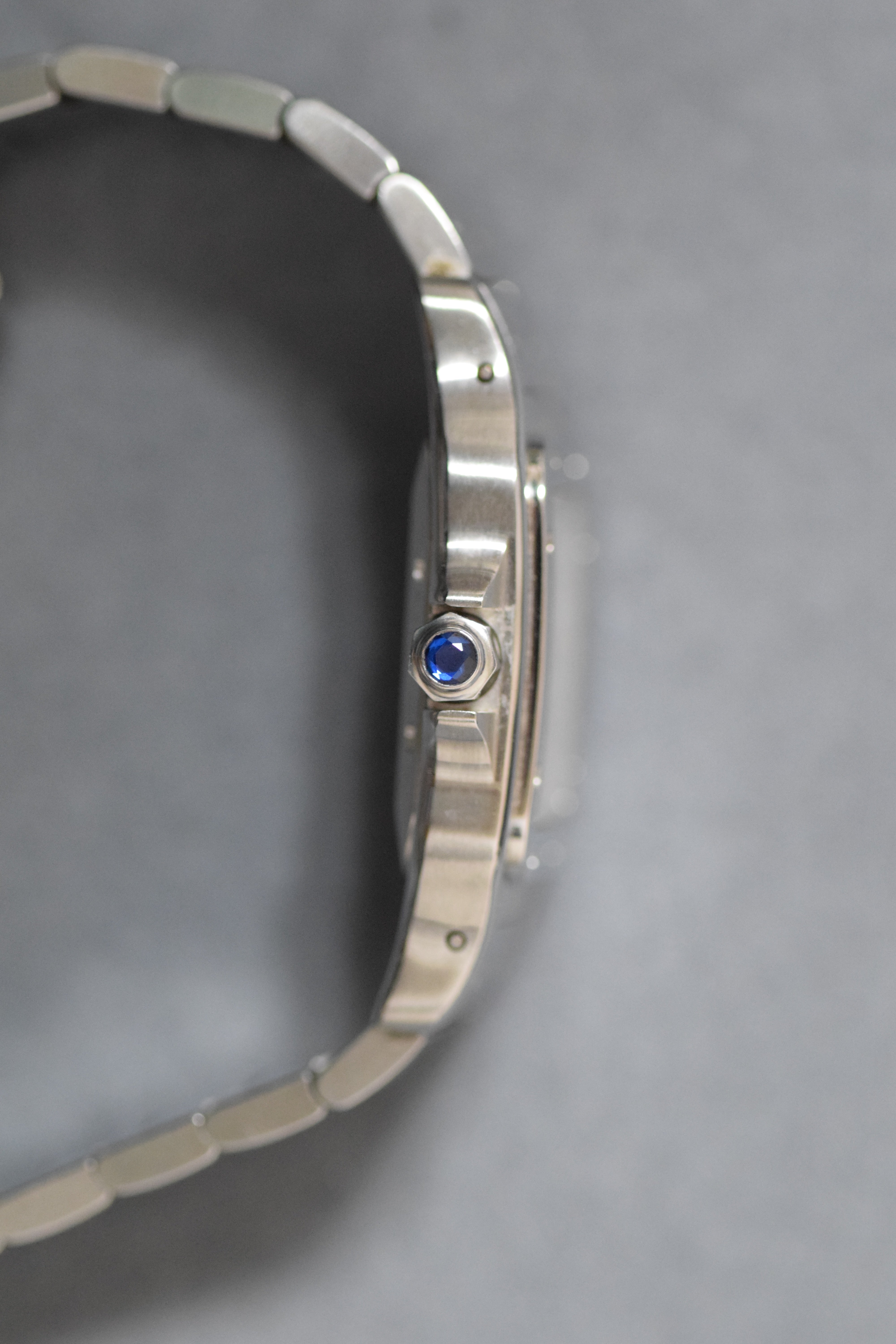 カルティエ サントスガルべLMサイズ ギョーシェ彫 自動巻 オールステンレス  Ref:2319