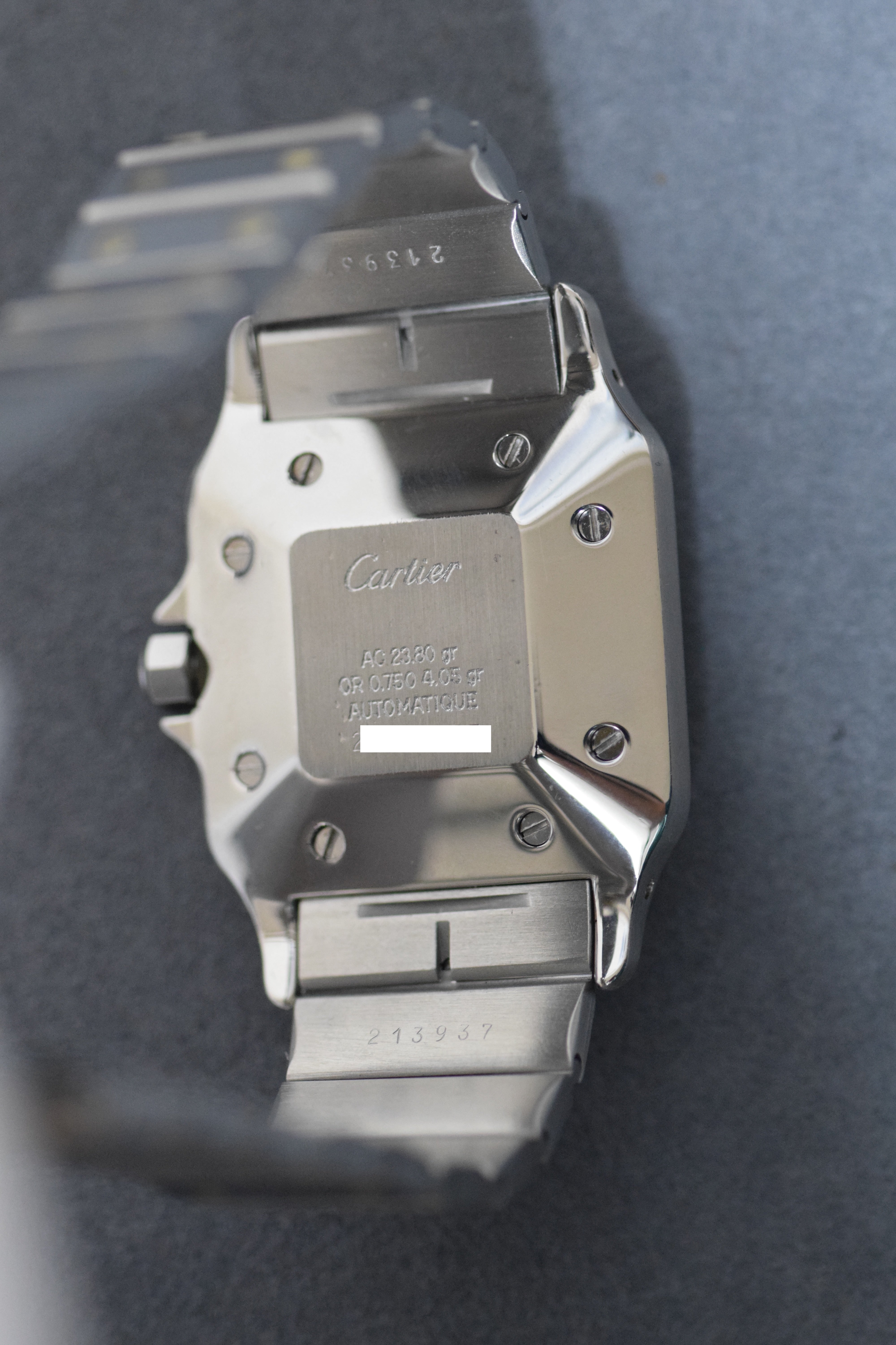 Cartier Santos Galbee LM size stainless steel x gold combination automatic model Ref: 2961