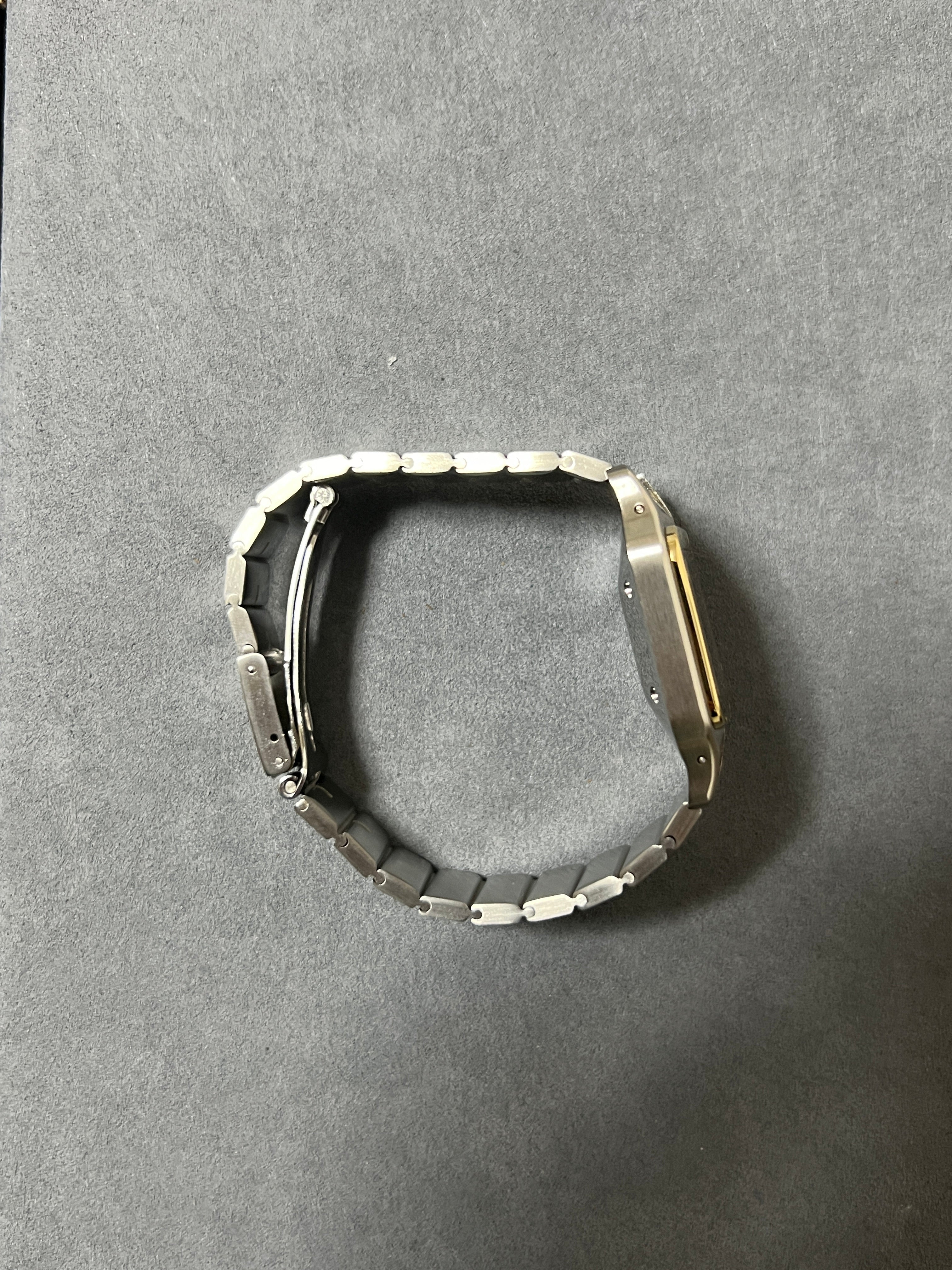 Cartier Santos Galbee LM size stainless steel x gold combination automatic model Ref: 2961