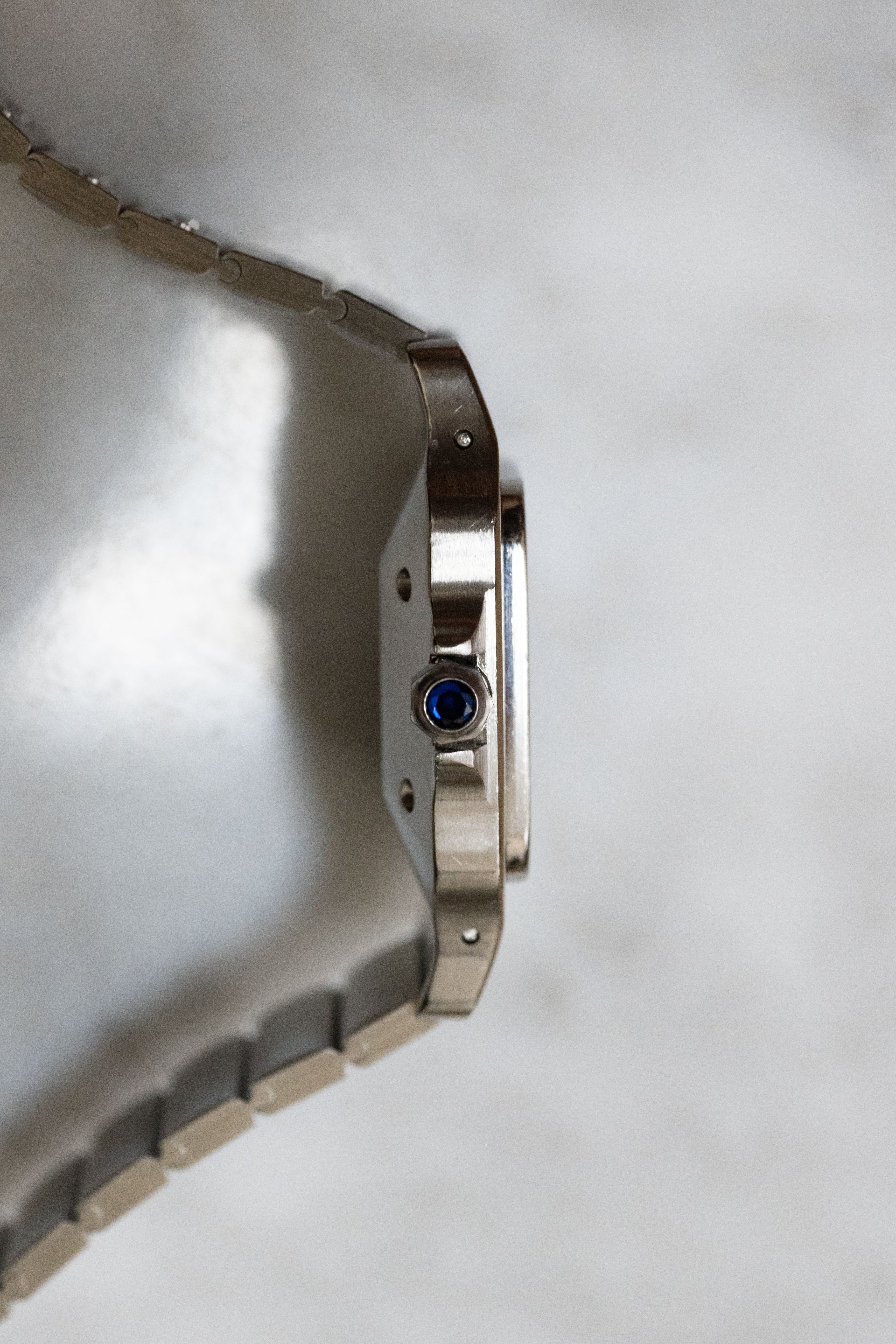 Cartier Santos Galbee LM size stainless steel x gold combination automatic model Ref: 2961