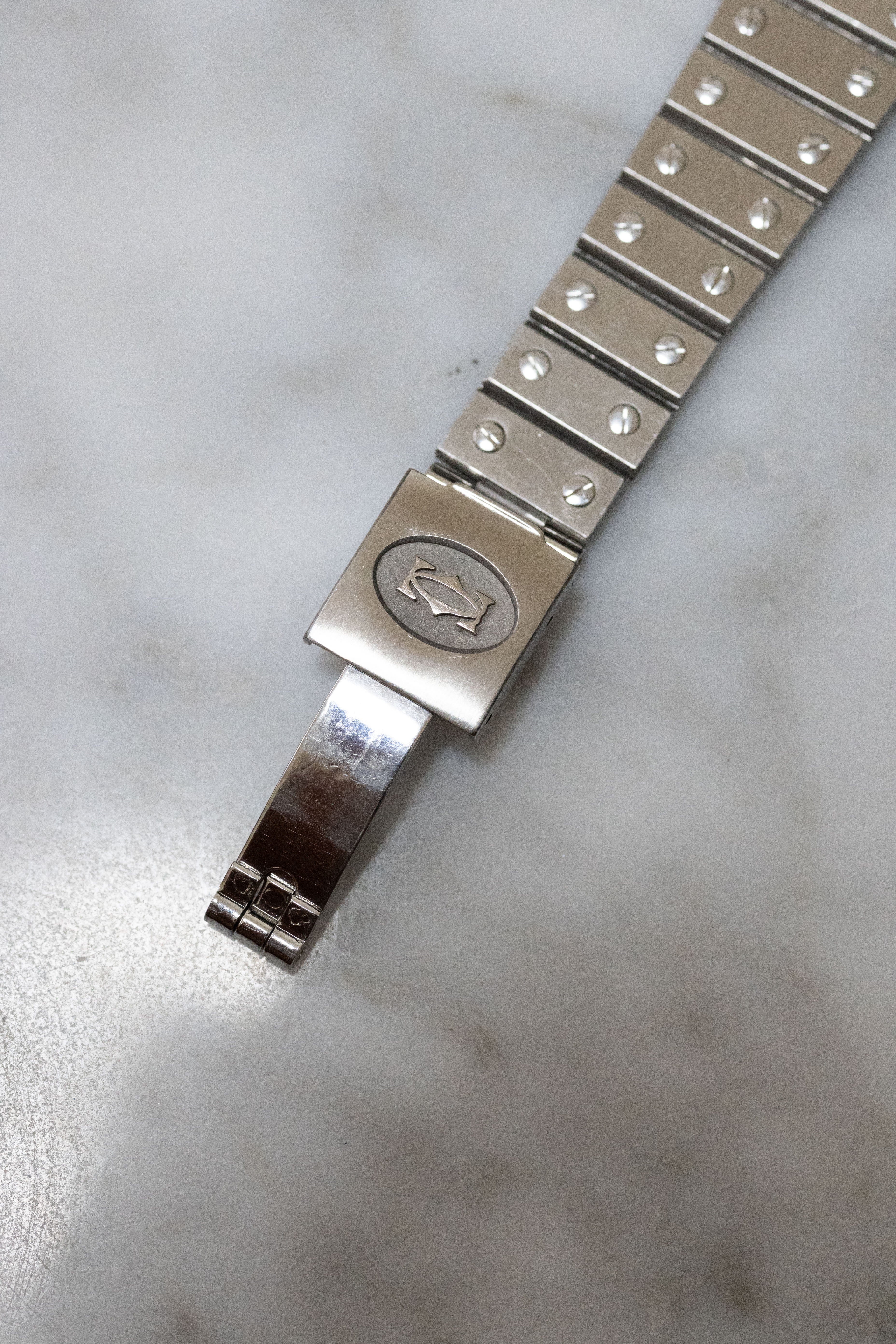 Cartier Santos Galbee LM size stainless steel x gold combination automatic model Ref: 2961