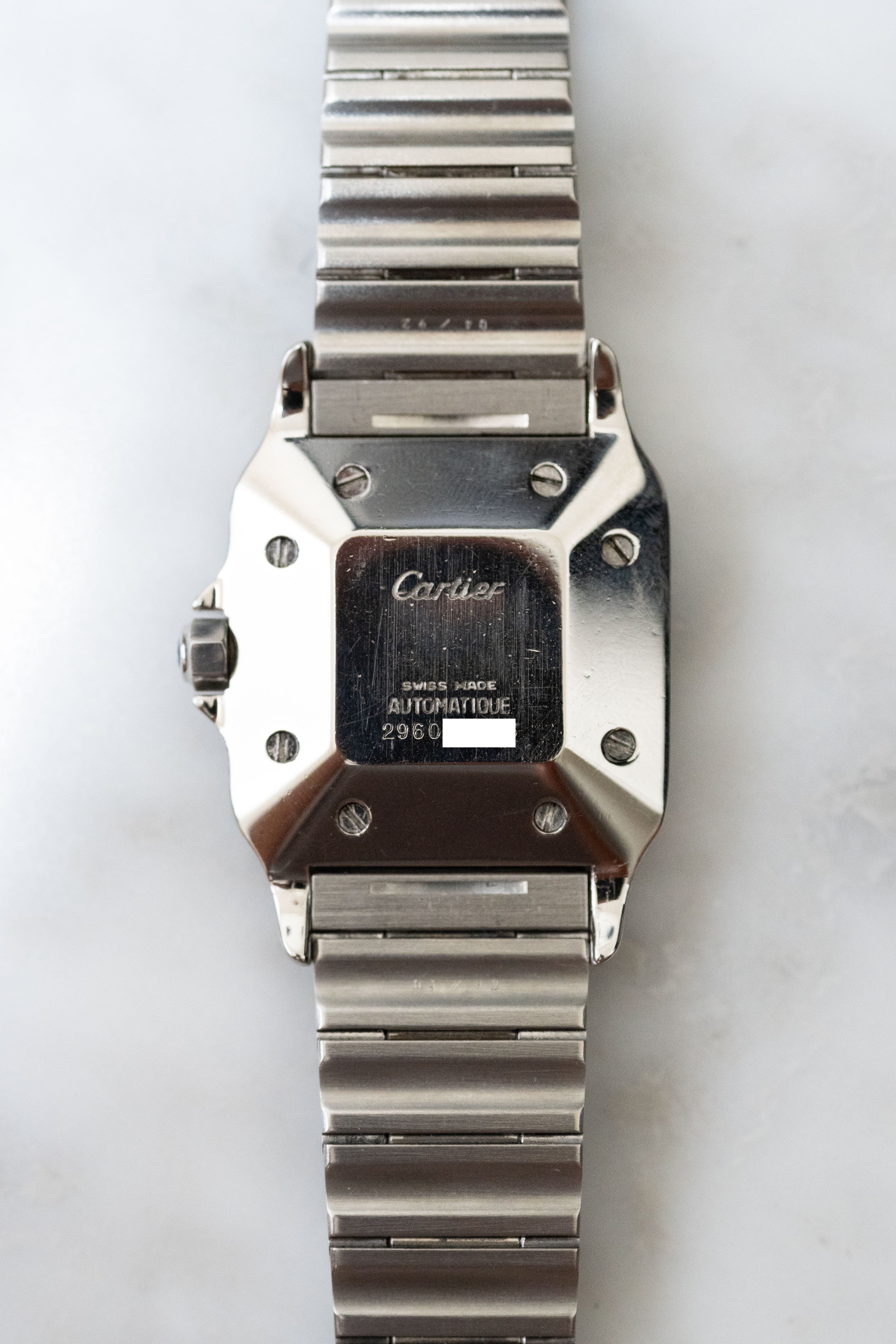Cartier Santos Galbee LM size stainless steel x gold combination automatic model Ref: 2961