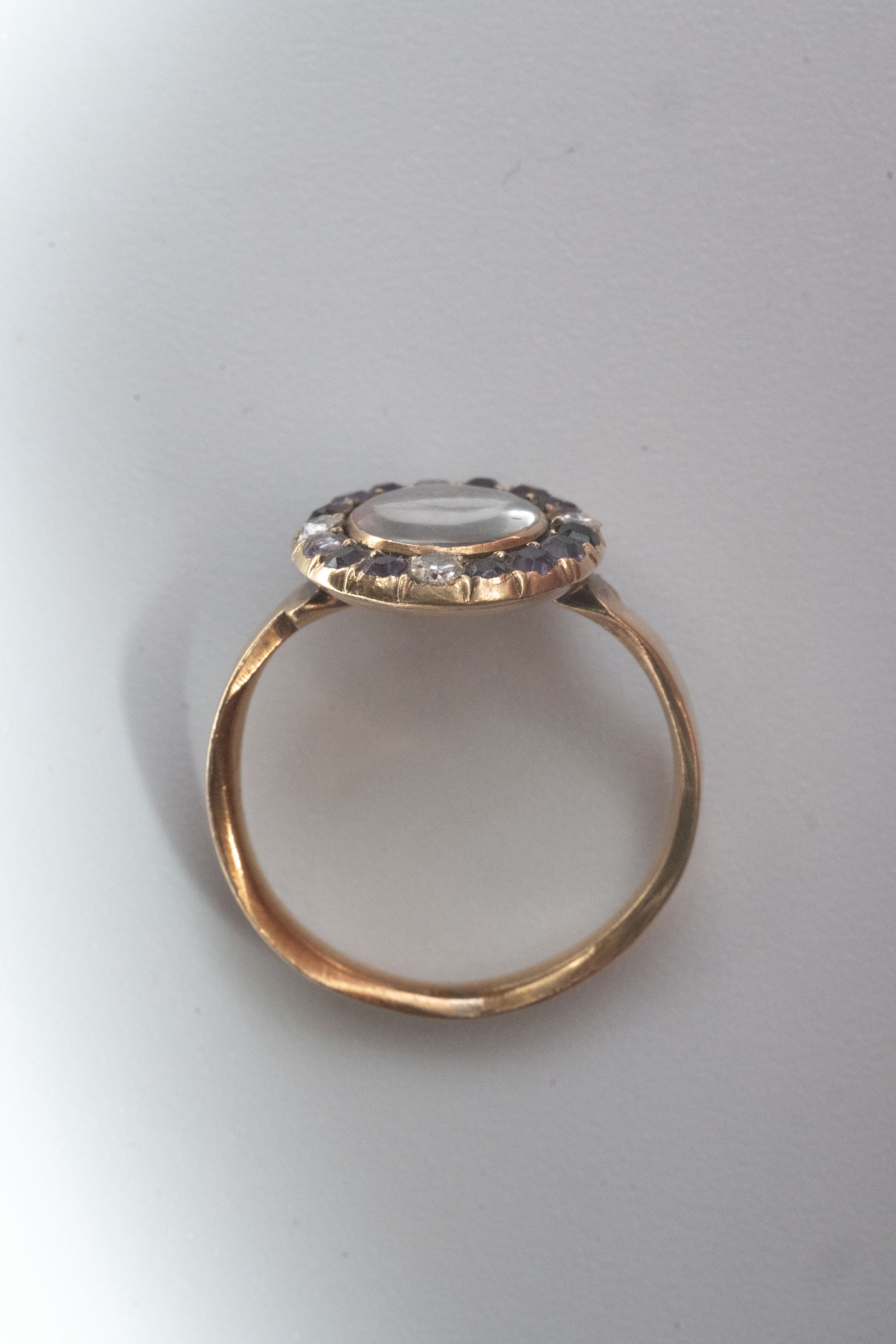 アンティークリング ジョージアン 18世紀 18K アメジスト ダイヤモンド