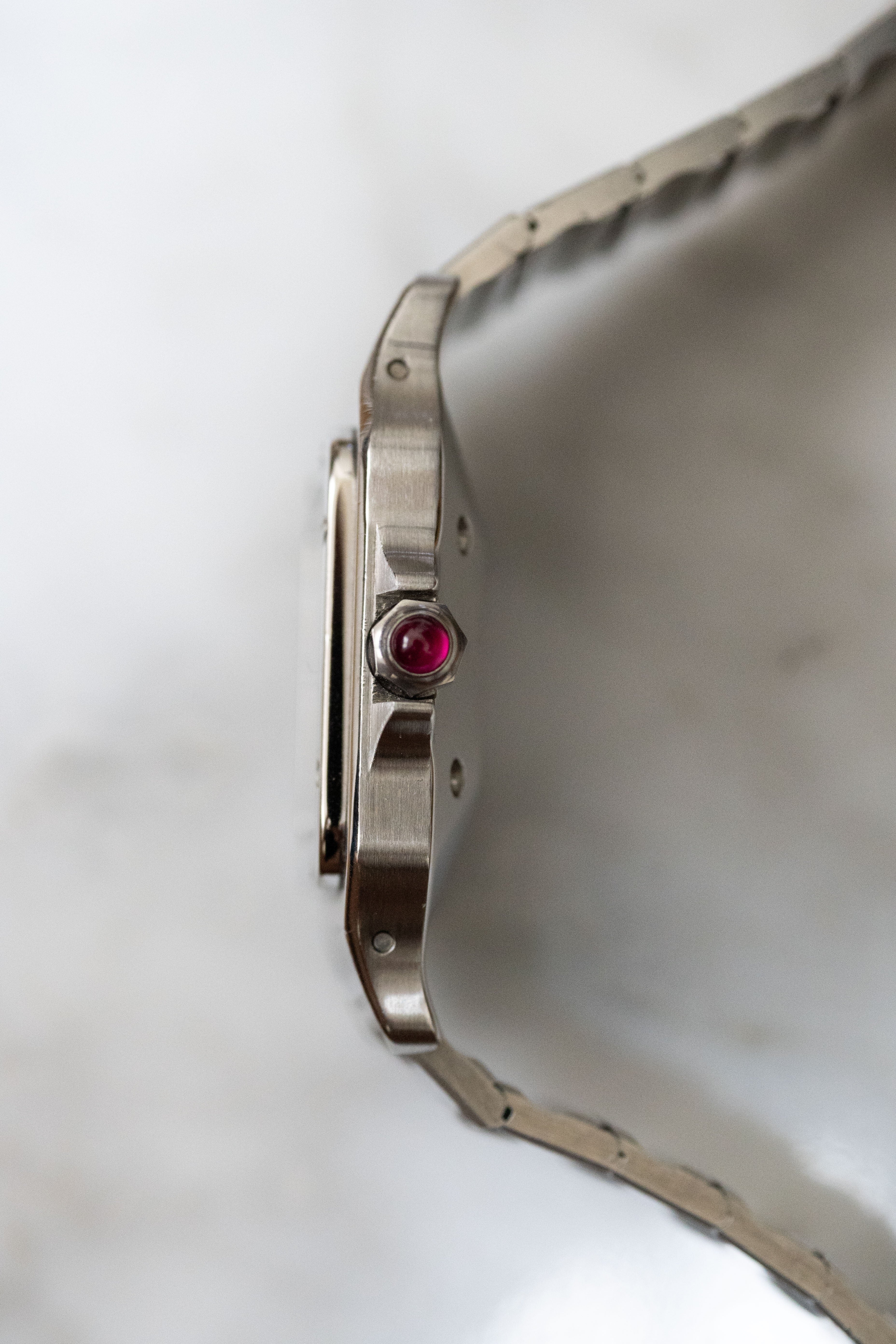 Cartier Santos Galbee LM size stainless steel x gold combination automatic model Ref: 2961