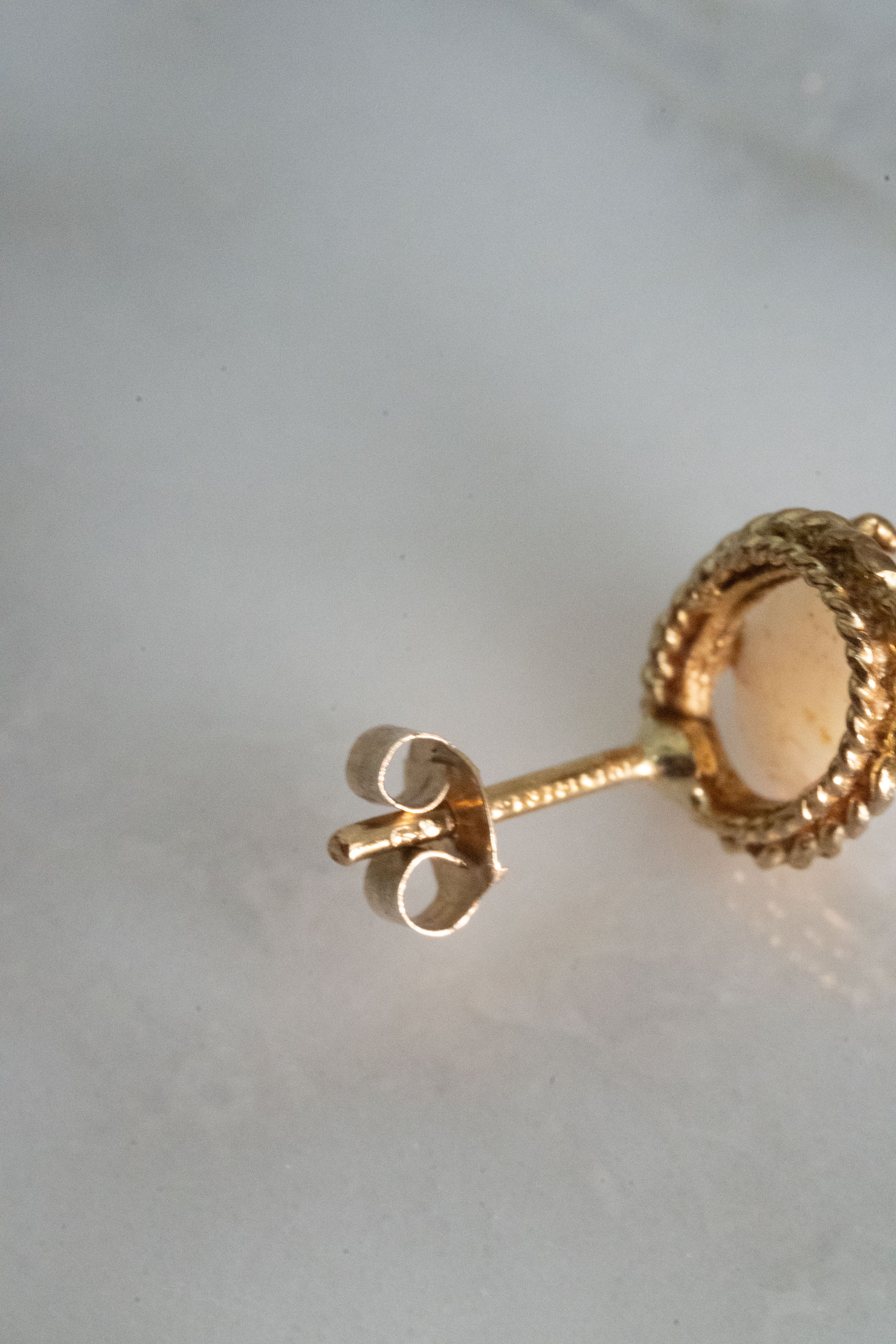 9K 1890s ヴィクトリアン・天然オパール ドロップピアス