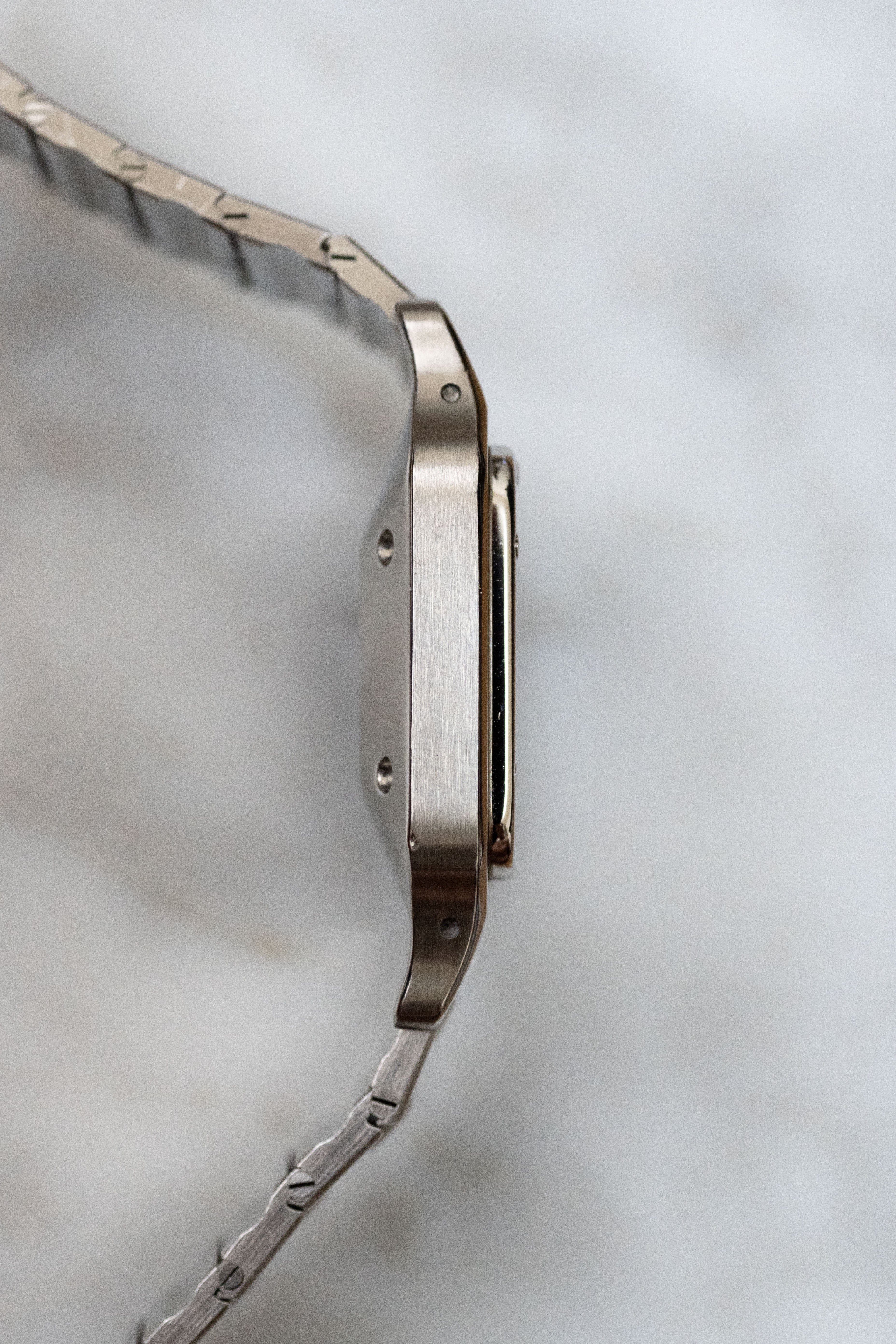 Cartier Santos Galbee LM size stainless steel x gold combination automatic model Ref: 2961