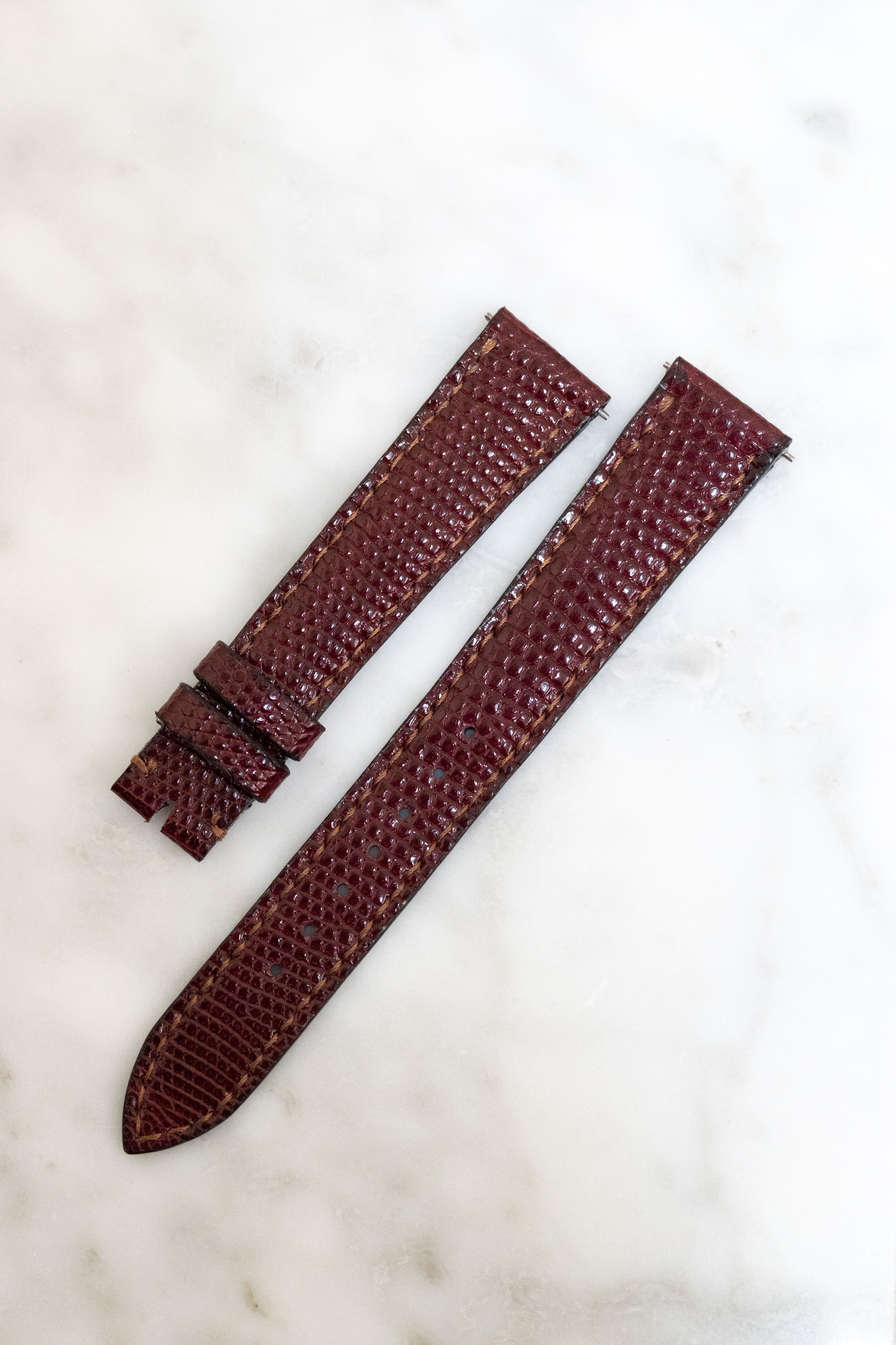 腕時計ベルト【リザード/ワイン】