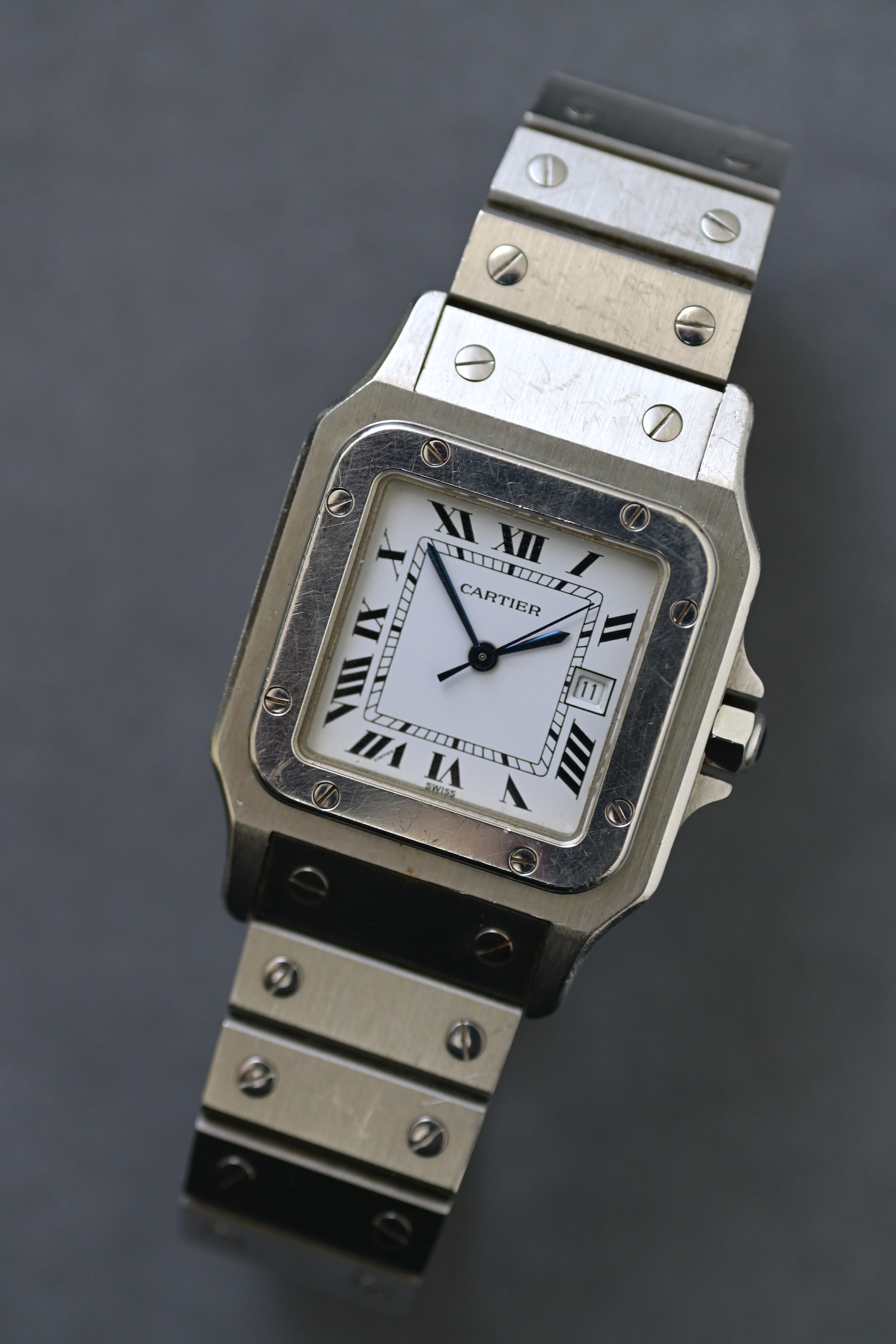 Cartier Santos Galbee LM size stainless steel x gold combination autom