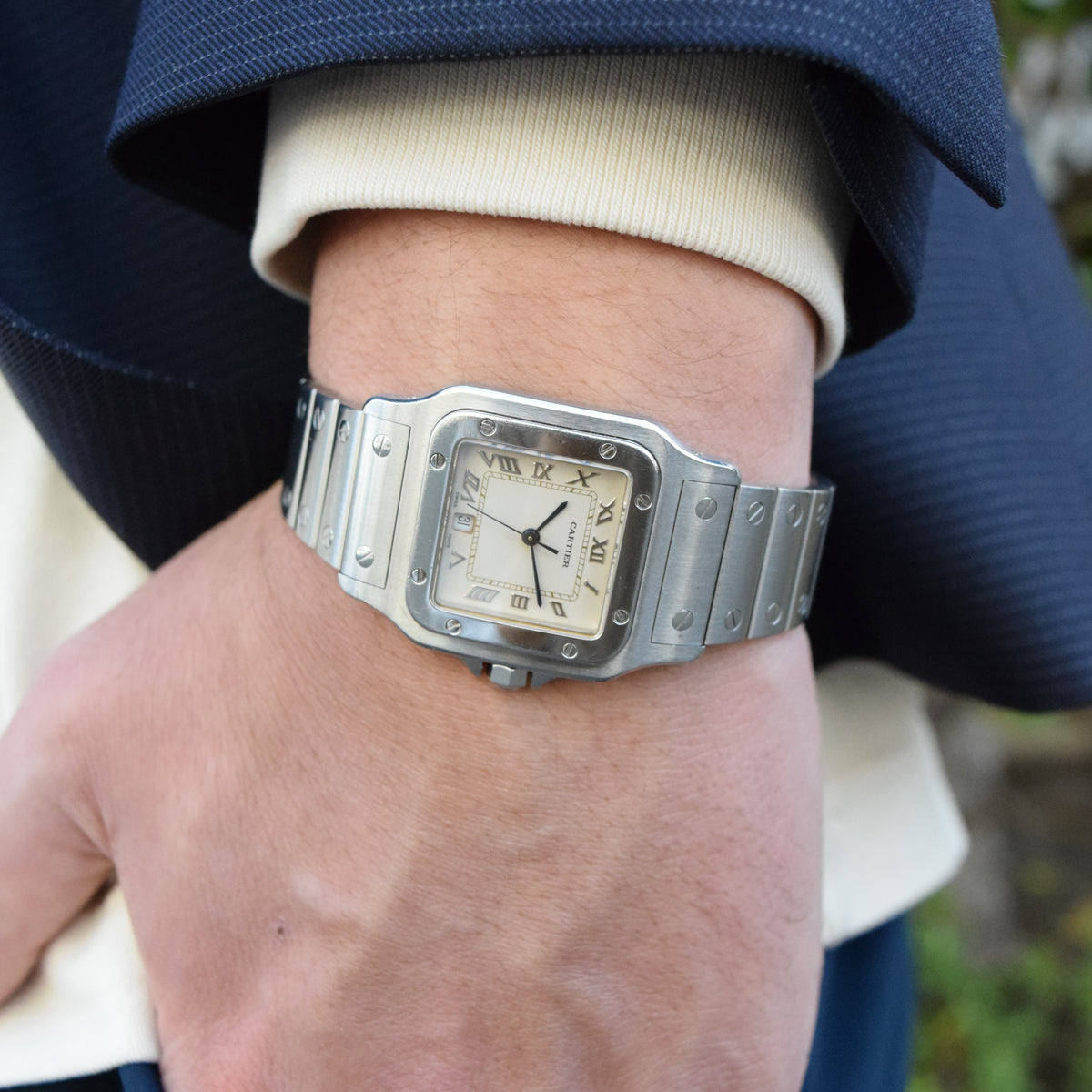 Cartier Santos Galbe LM size Quartz All stainless steel Ref: 1564 