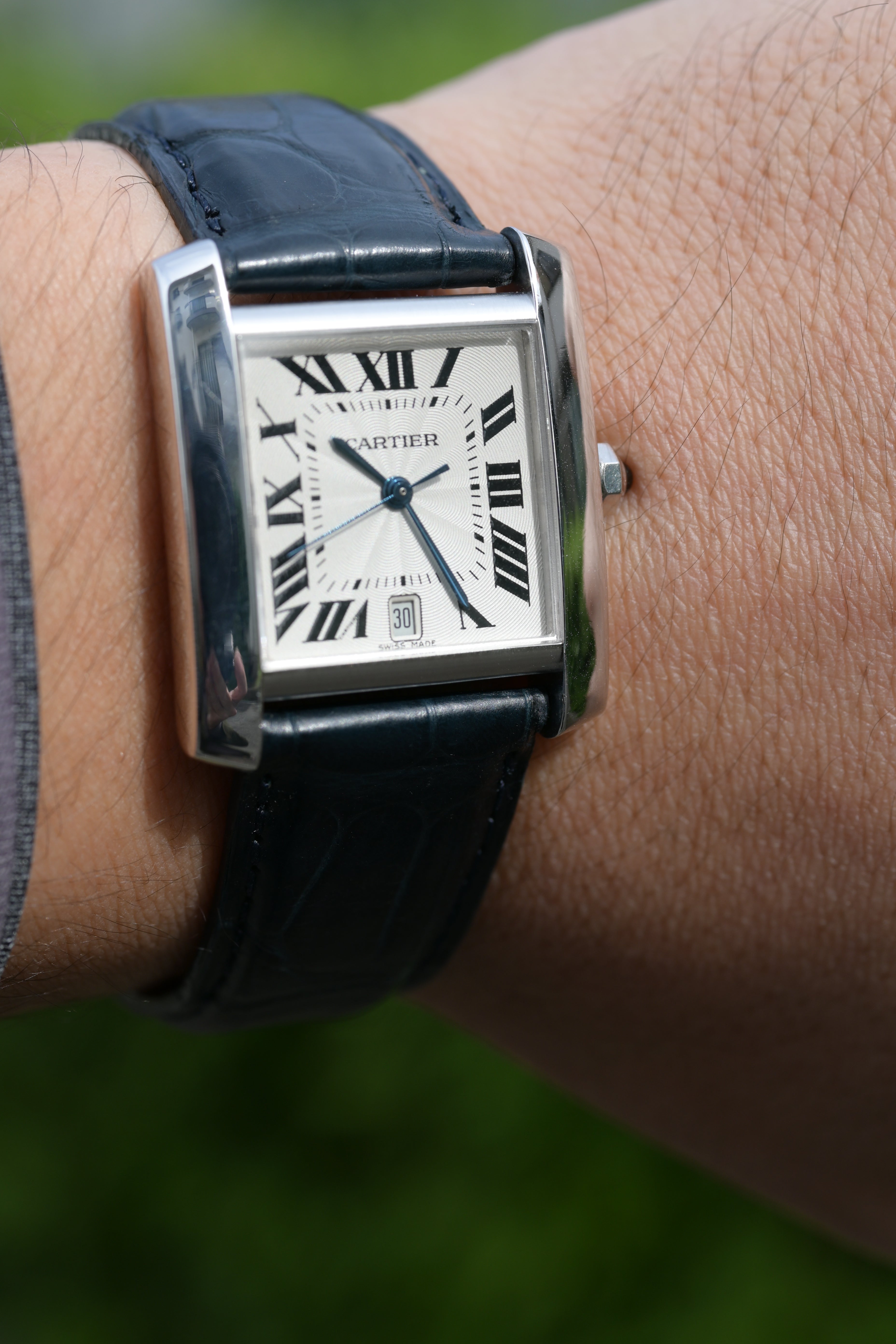 Cartier Tank Francaise LM size 18K white gold model Ref.2366