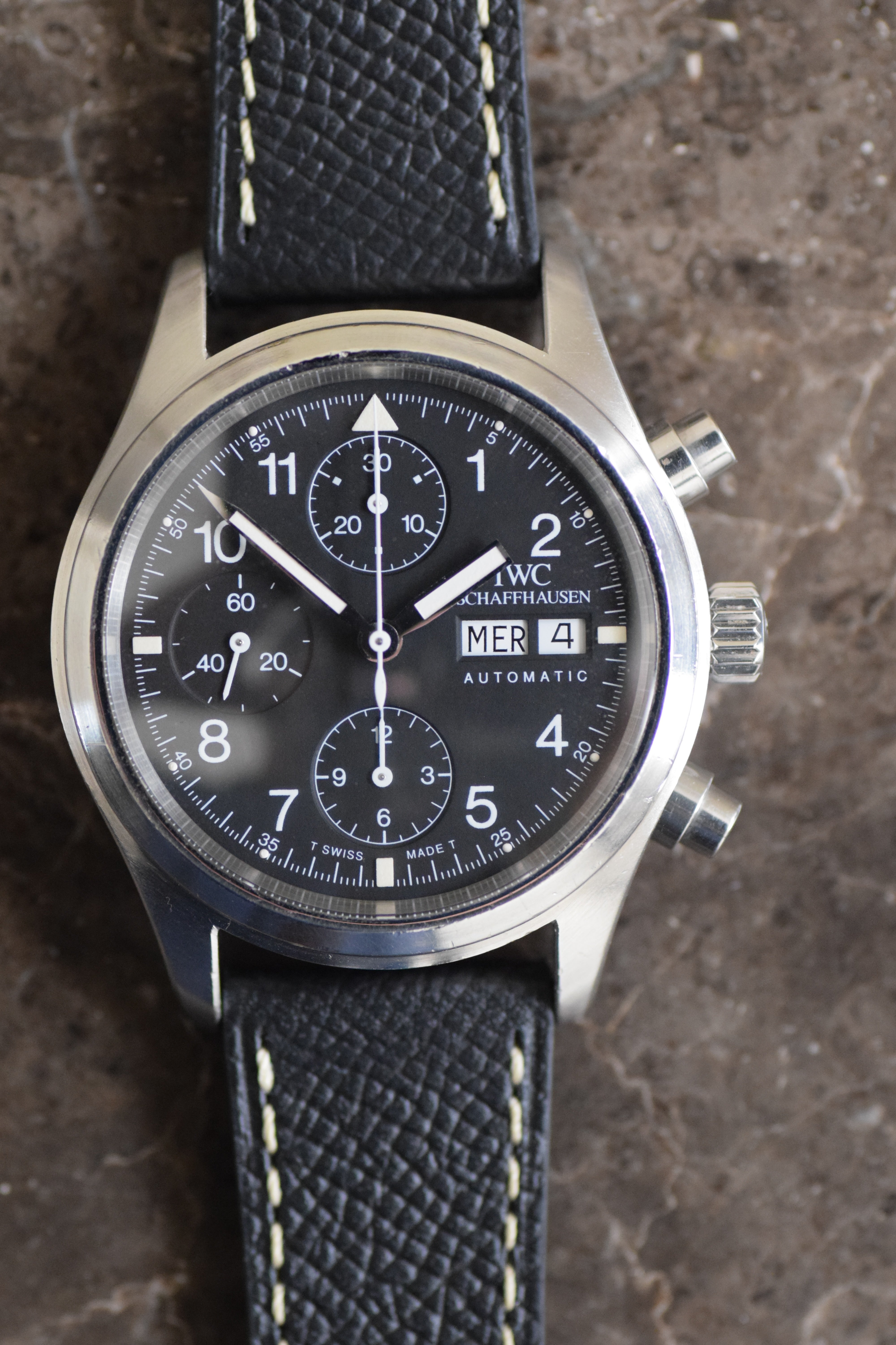 IWC メカニカル フリーガークロノグラフ Ref.3706 Cal.7922 自動巻 1990年代製　IW370603