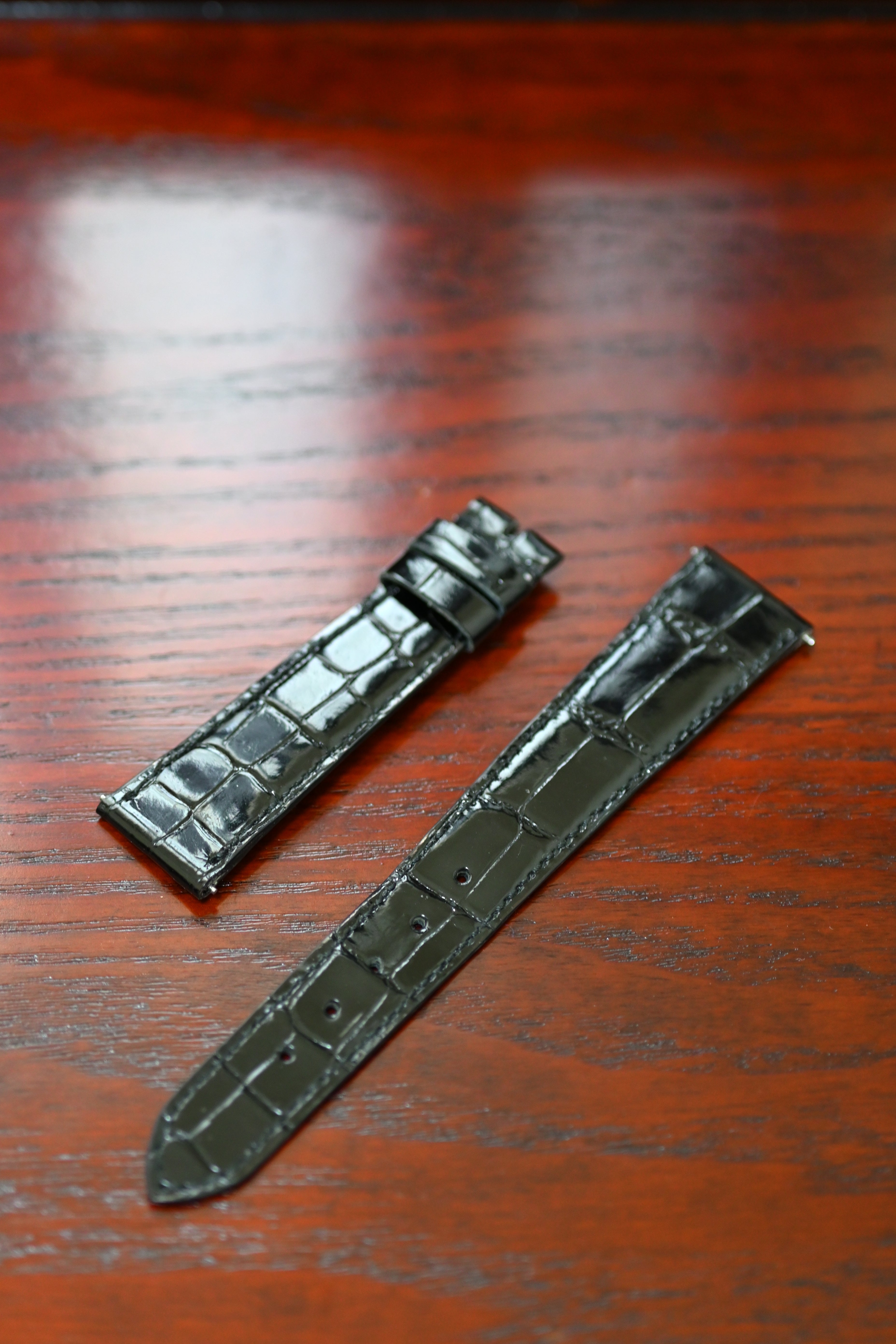 腕時計ベルト ラグ幅 18mm ポロサスブラック