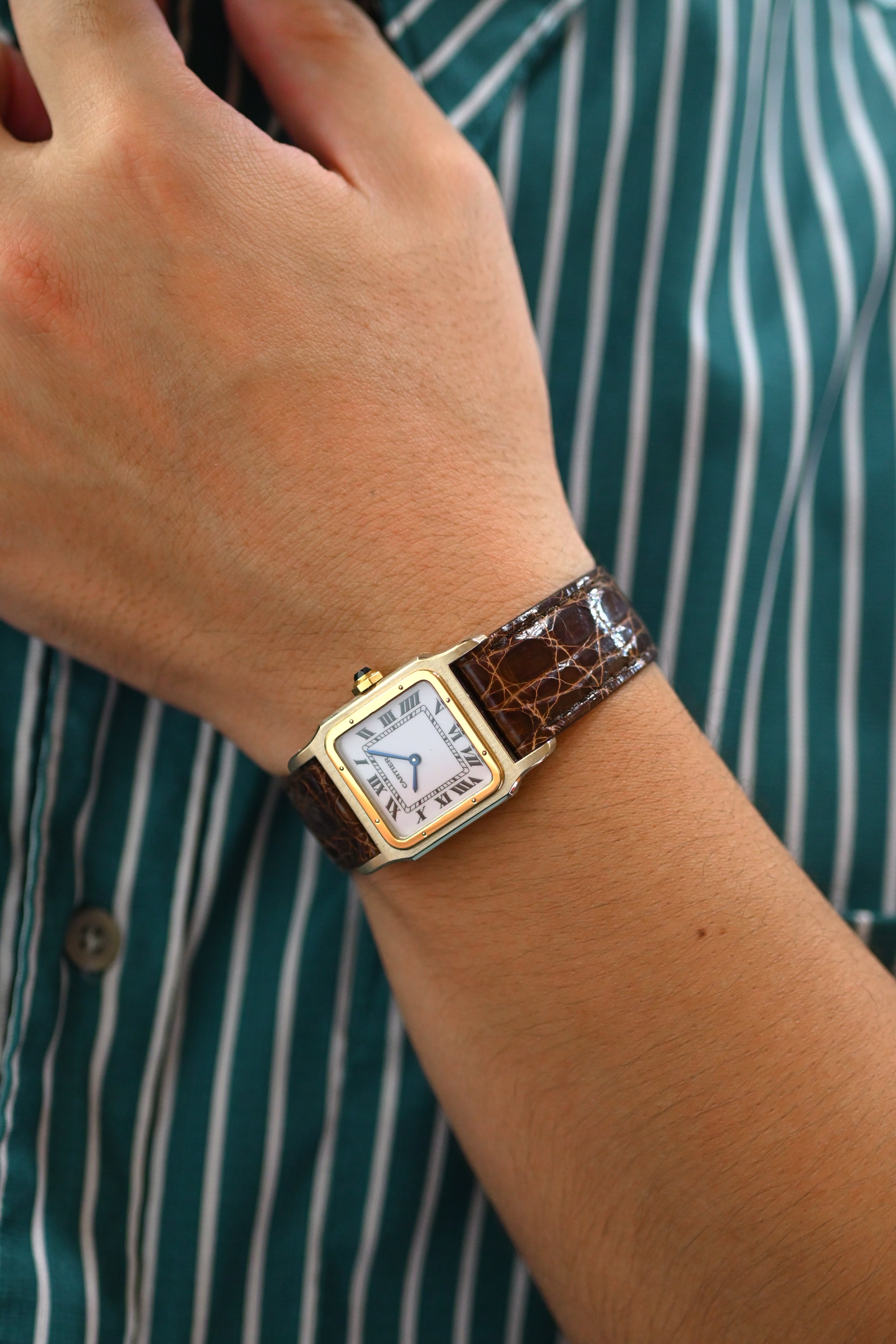 CARTIER カルティエ サントスデュモン LMサイズ 18K Deux Ors/ドゥオール Ref.78225 手巻き