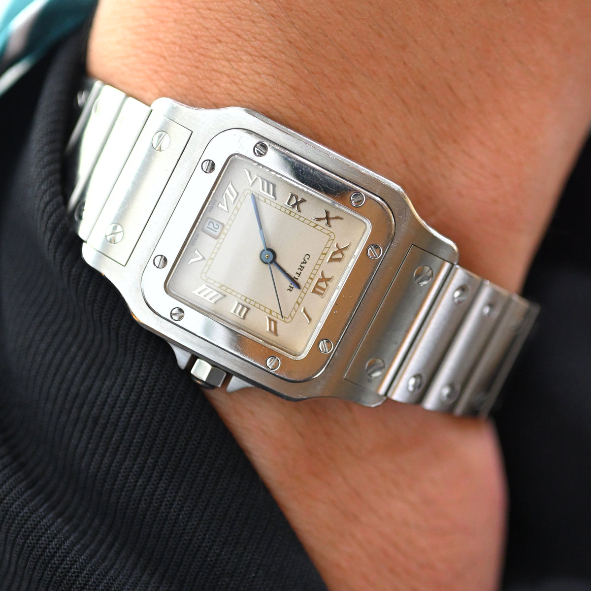 CARTIER カルティエ サントスガルべ LMサイズ ステンレスモデル Ref 