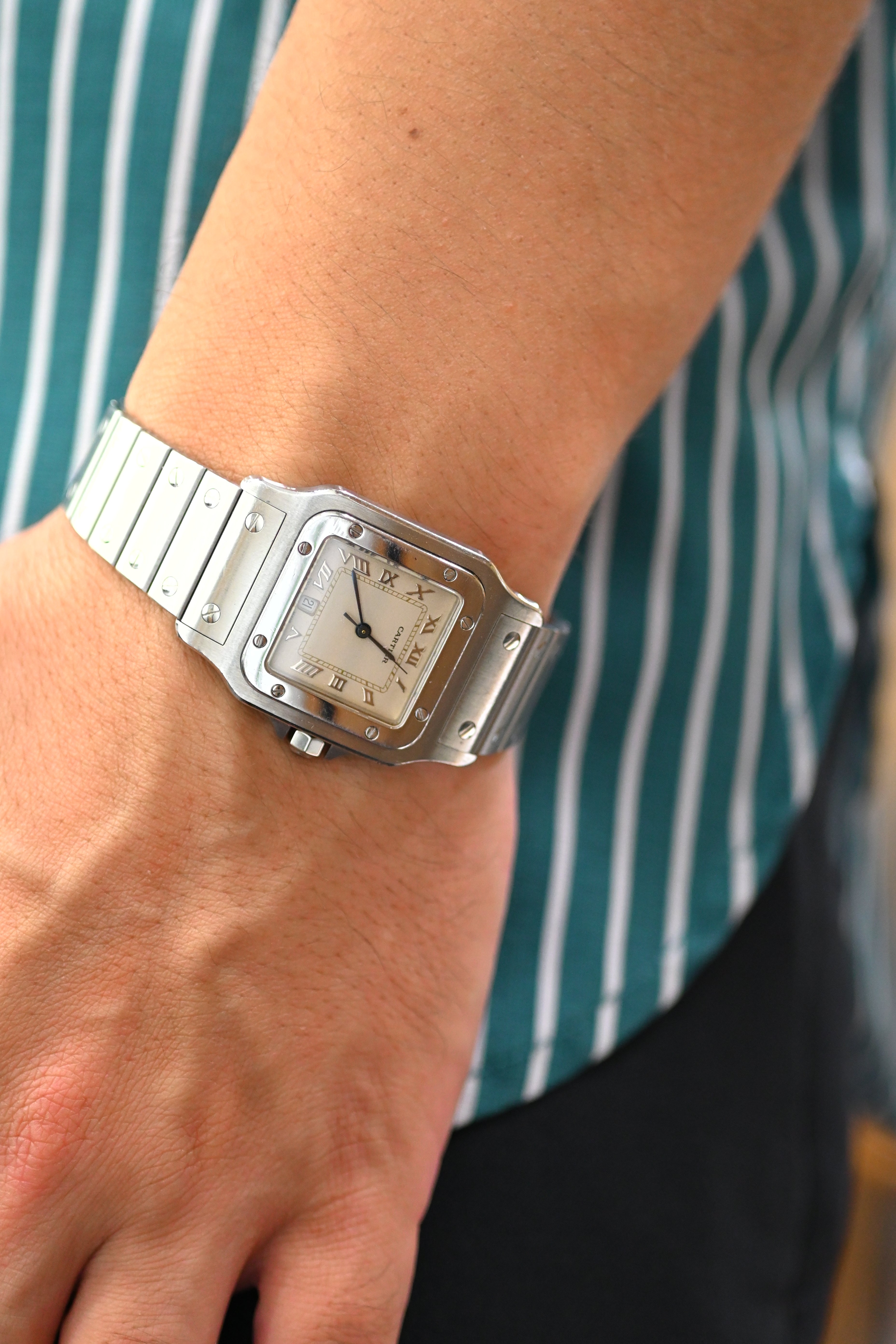 CARTIER カルティエ サントス LMサイズ ステンレスモデル Ref.1564 クォーツ