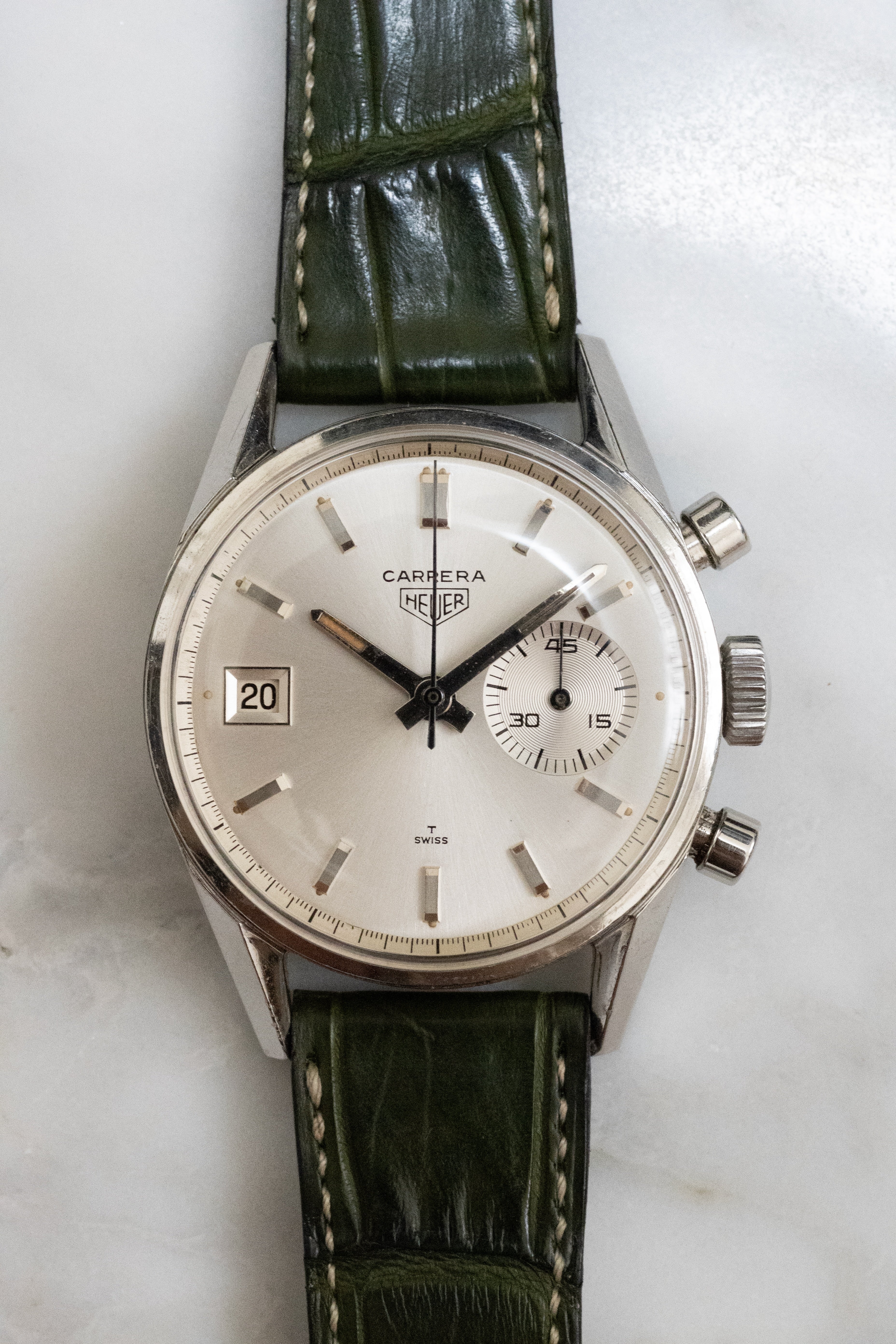 ホイヤー カレラ ヴィンテージ クロノグラフ Dato 45 ランデロンムーブメント搭載モデル Ref.3147S