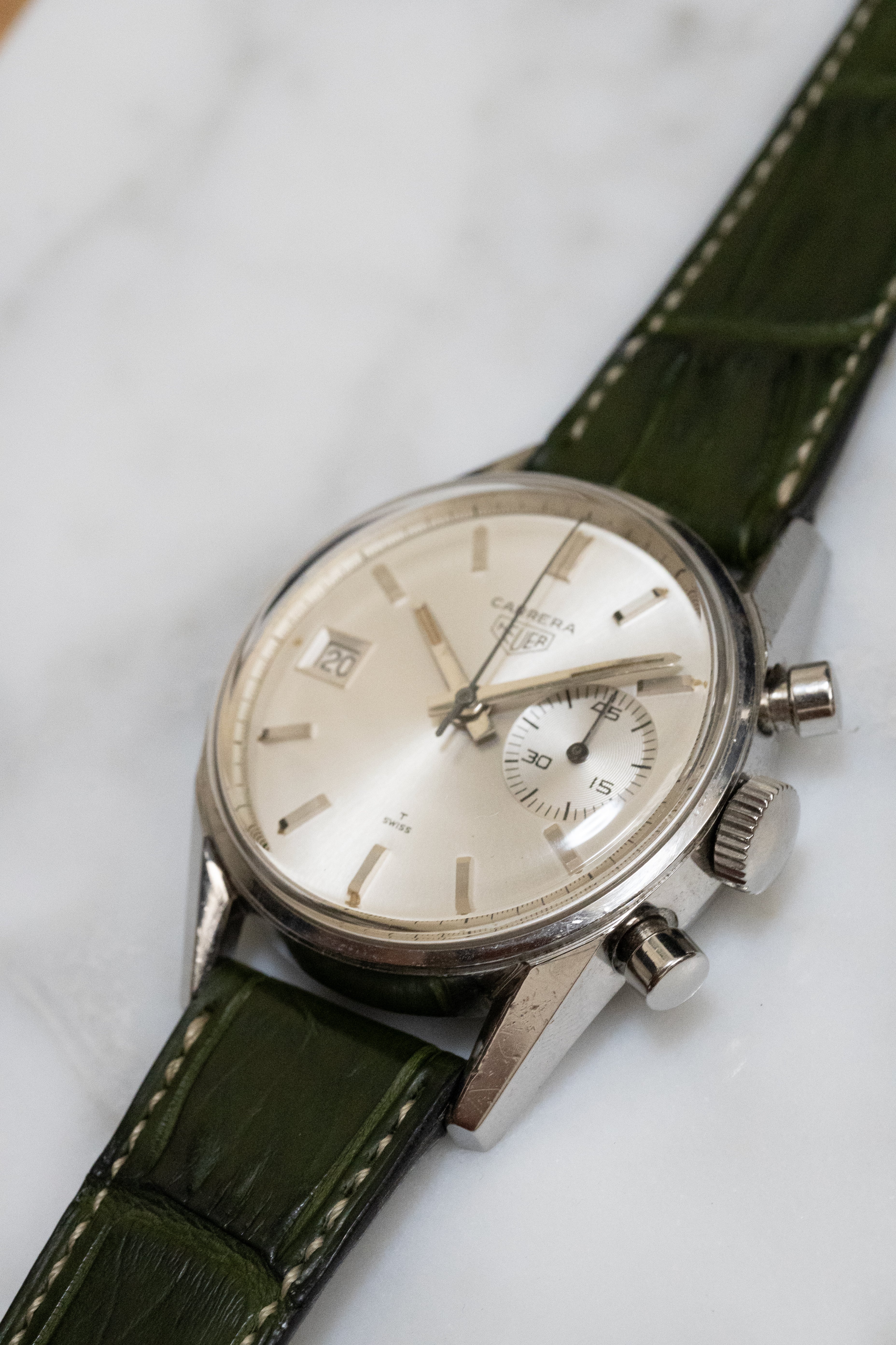 ホイヤー カレラ ヴィンテージ クロノグラフ Dato 45 ランデロンムーブメント搭載モデル Ref.3147S
