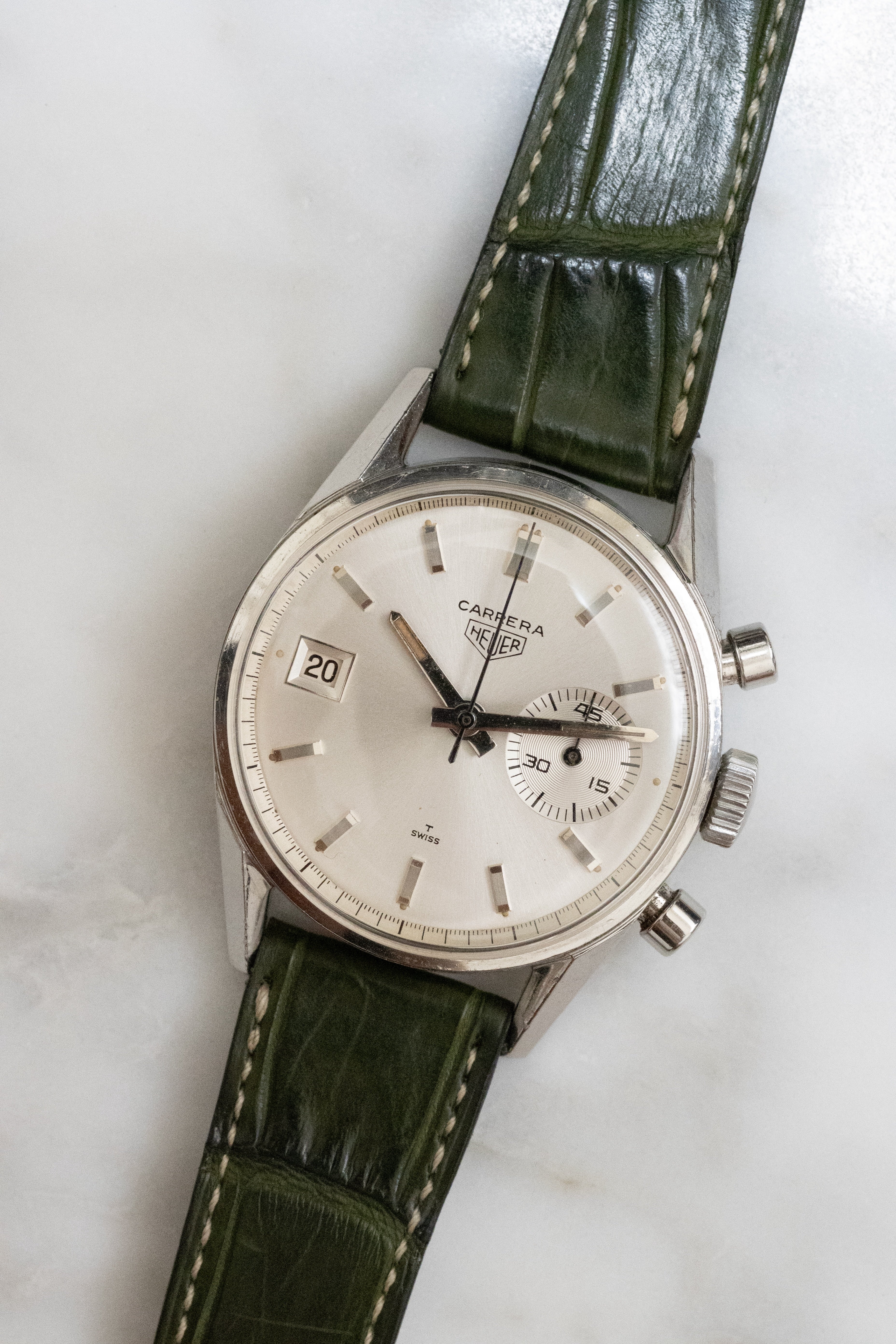 ホイヤー カレラ ヴィンテージ クロノグラフ Dato 45 ランデロンムーブメント搭載モデル Ref.3147S