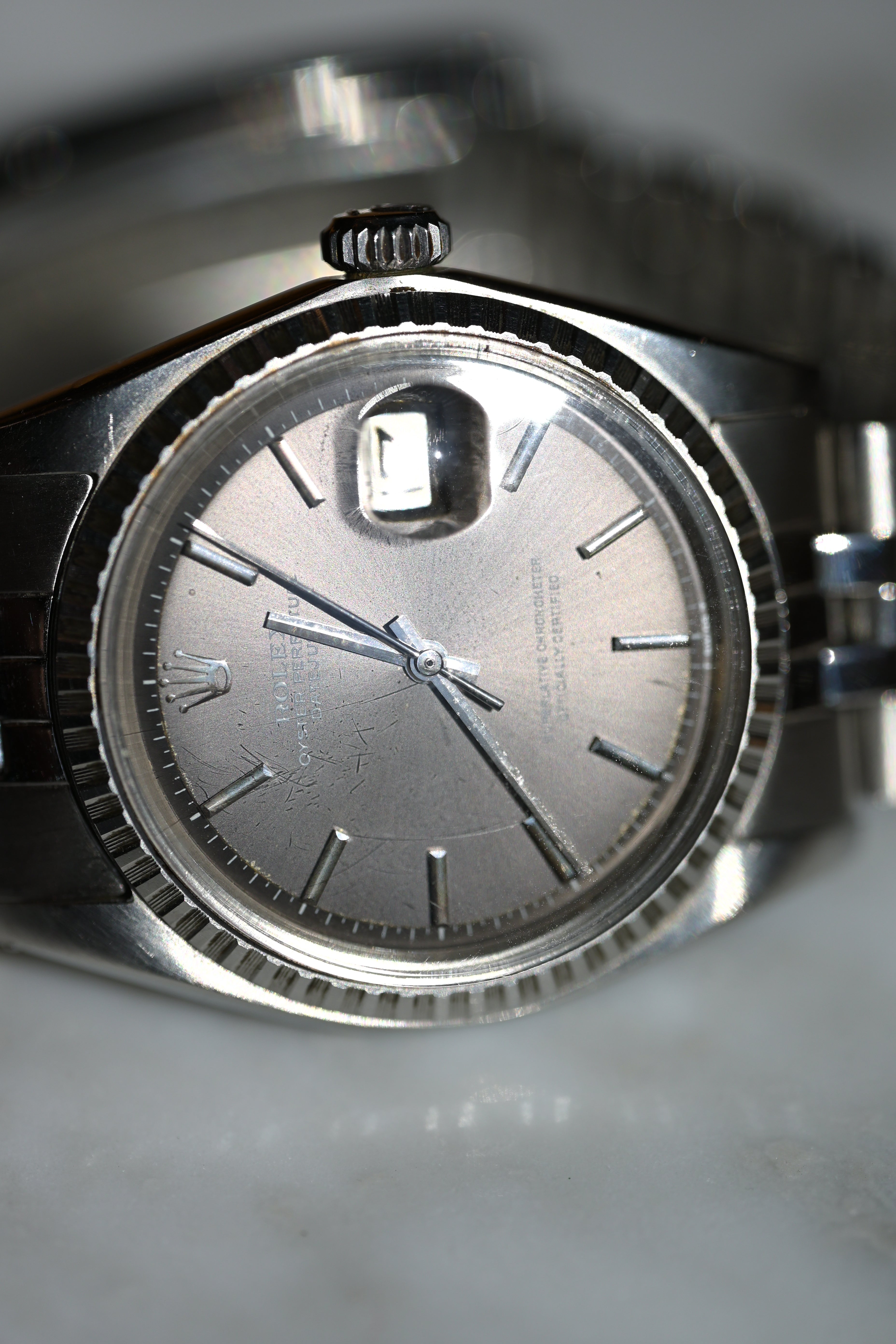 ROLEX ロレックス デイトジャスト Ref.1603 グレーゴースト文字盤 ノン