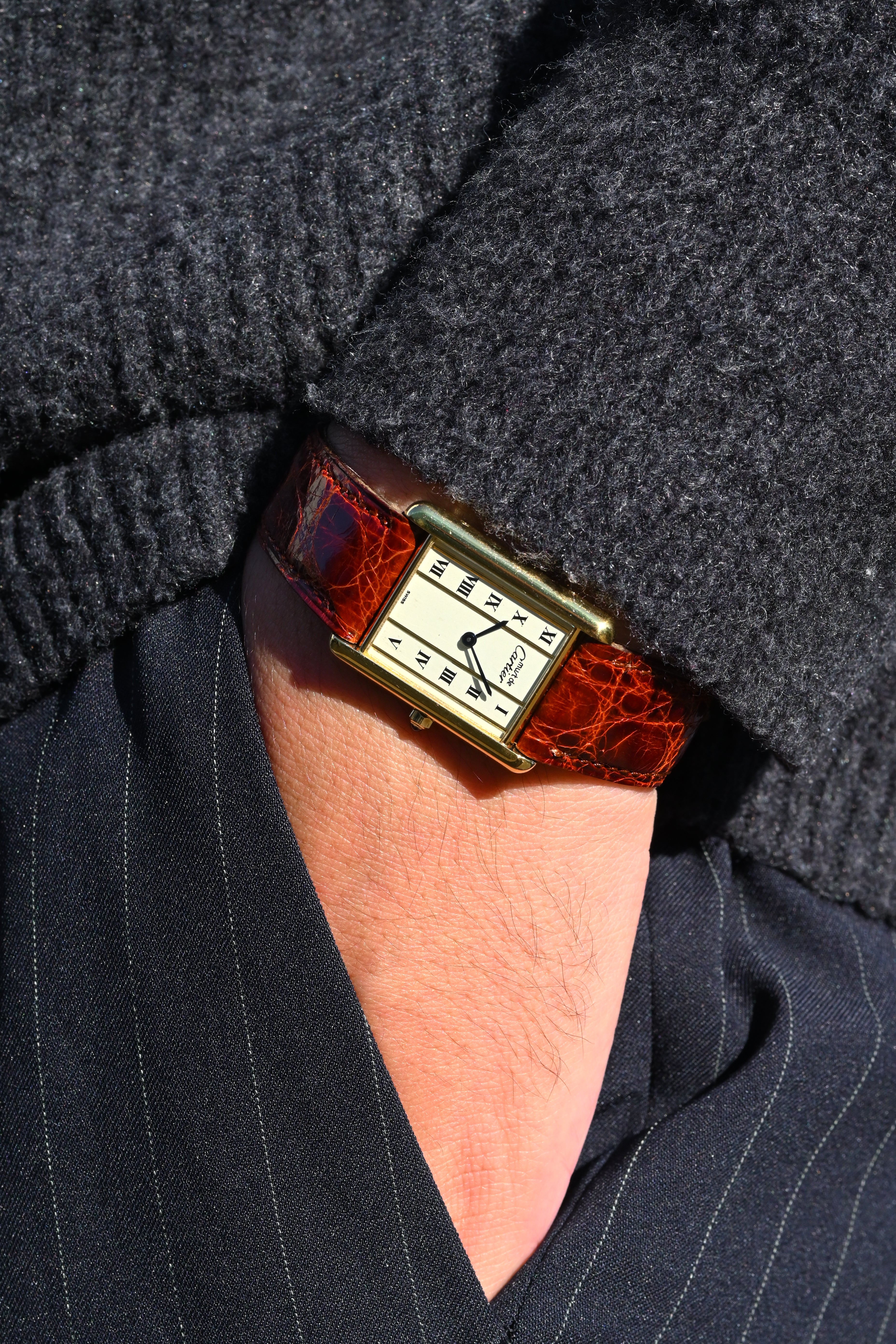 CARTIER カルティエ マストタンク LMサイズ 縦ローマン クォーツ