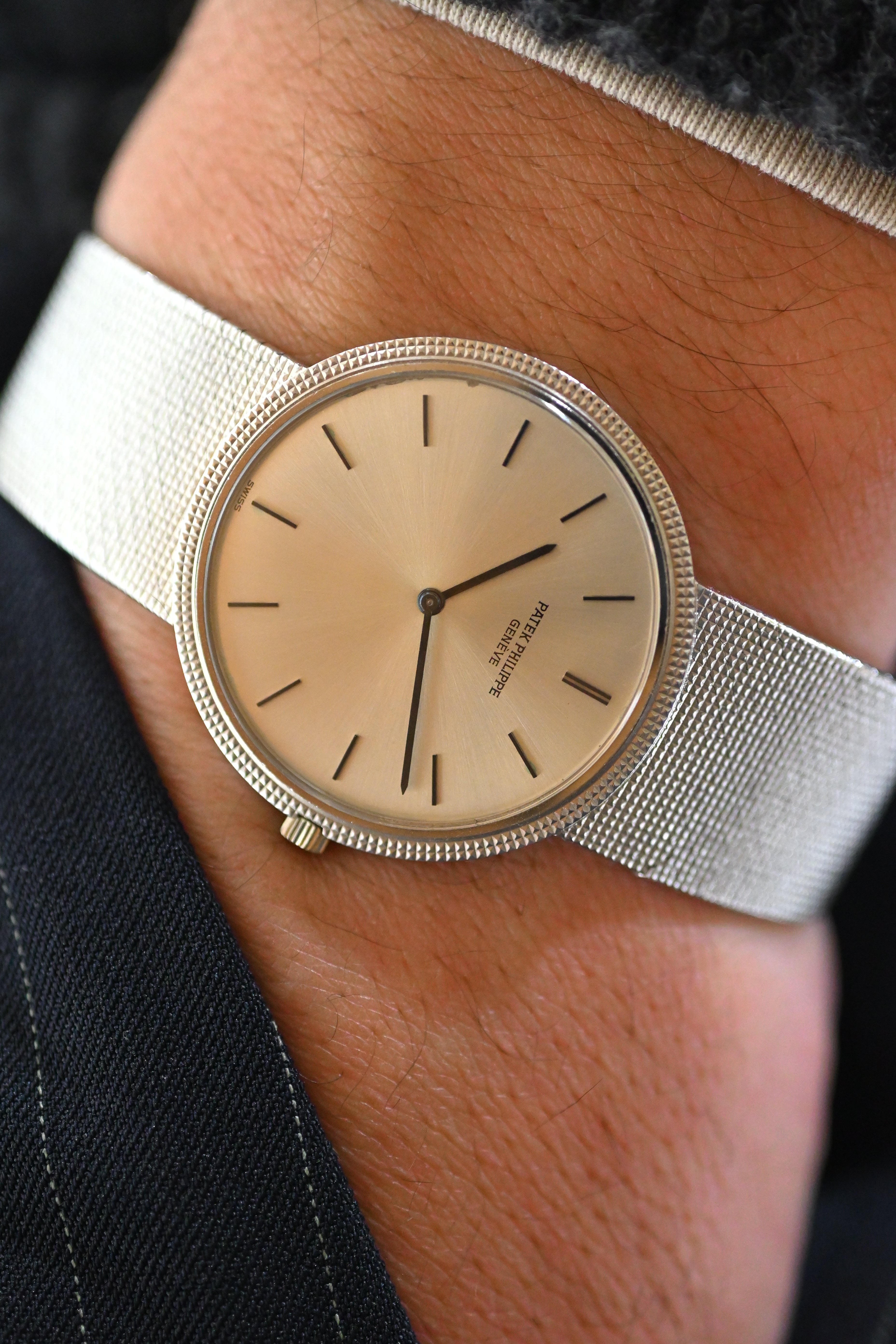 【オーバーホール中】パテックフィリップ カラトラバ WG ブレス一体型 Ref.3520