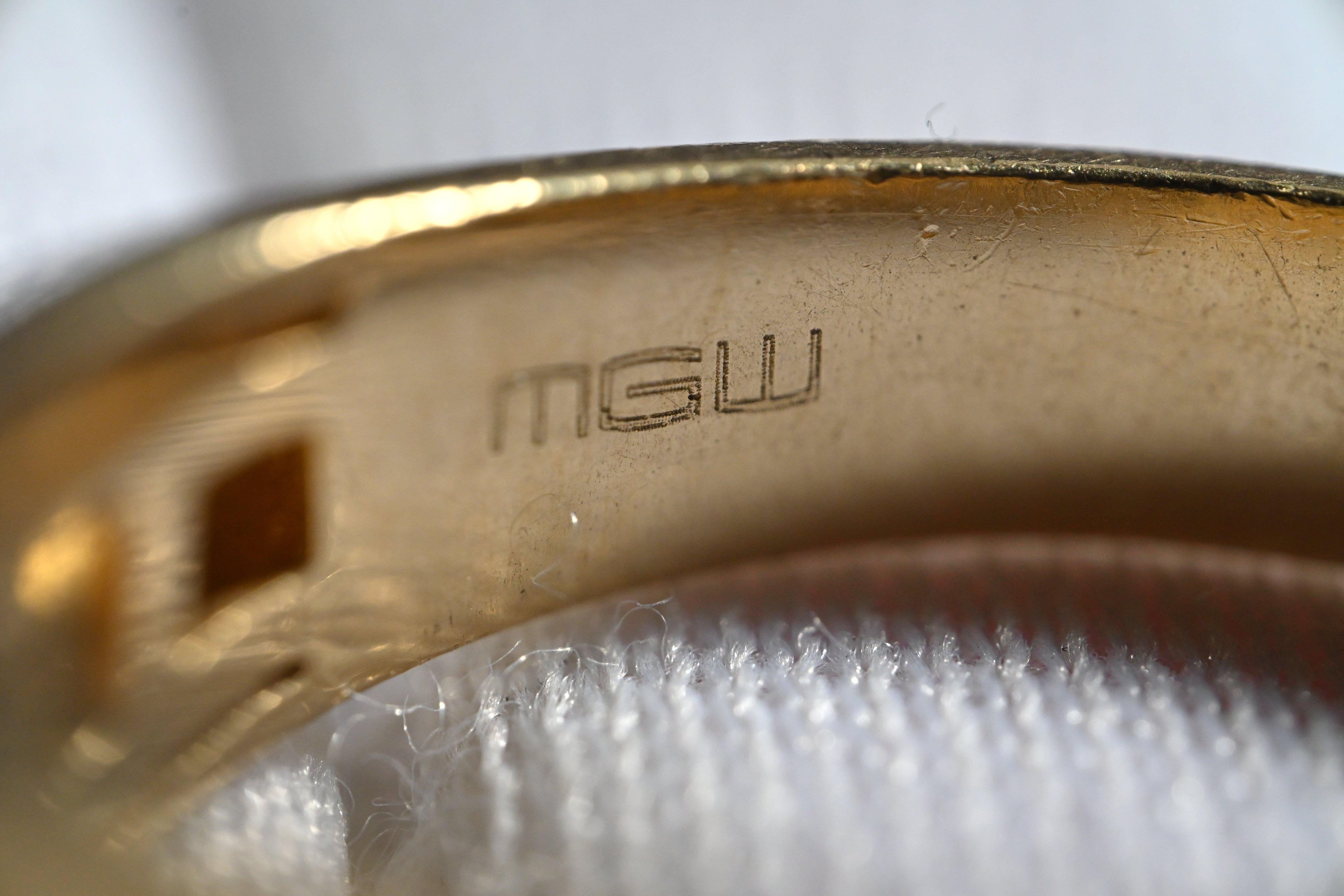 14K 6.70g オニキス ＆ ダイヤモンド・スラッシュリング