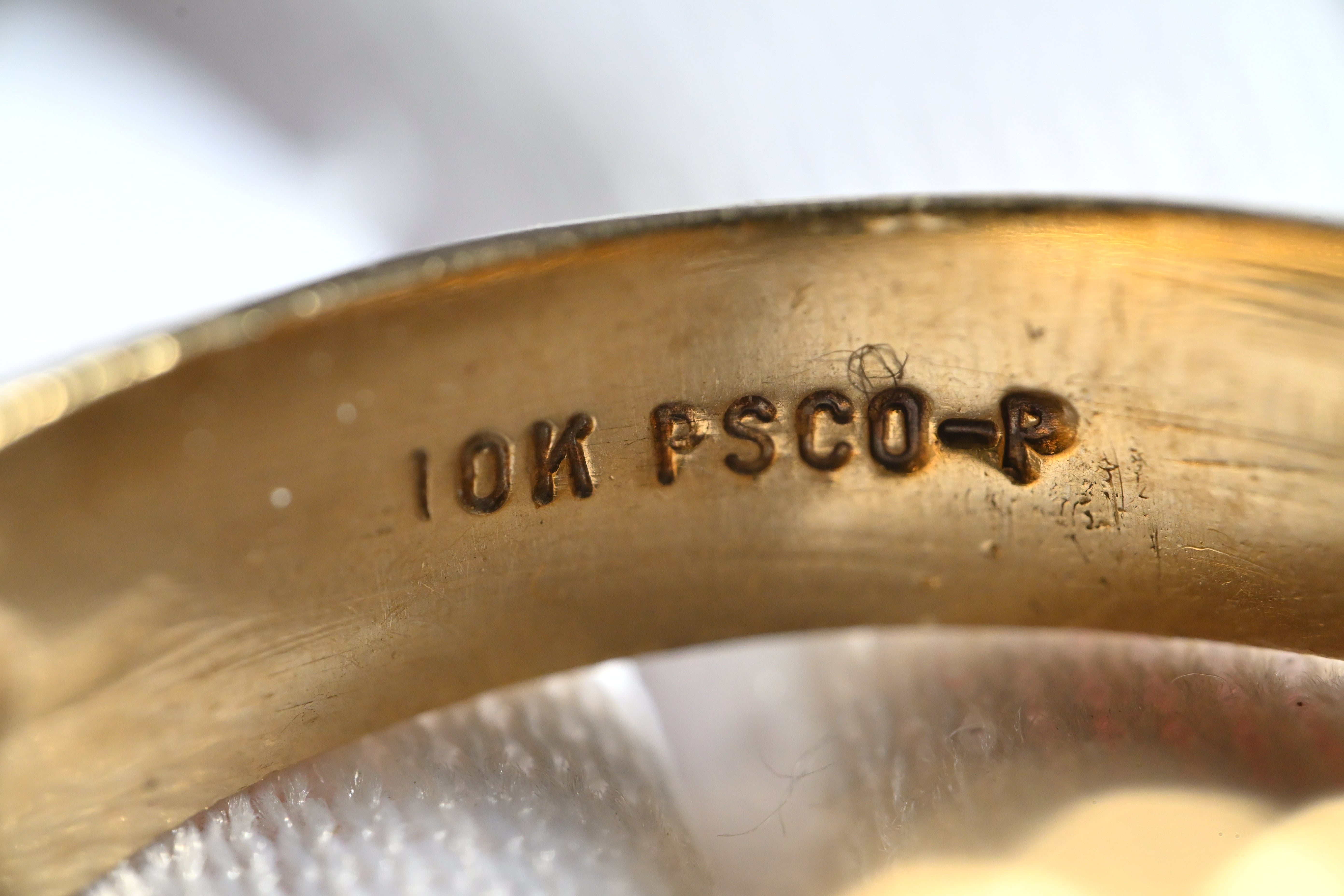 10K 5.89g オニキス ＆ 星留めダイヤ・メンズ ヴィンテージリング