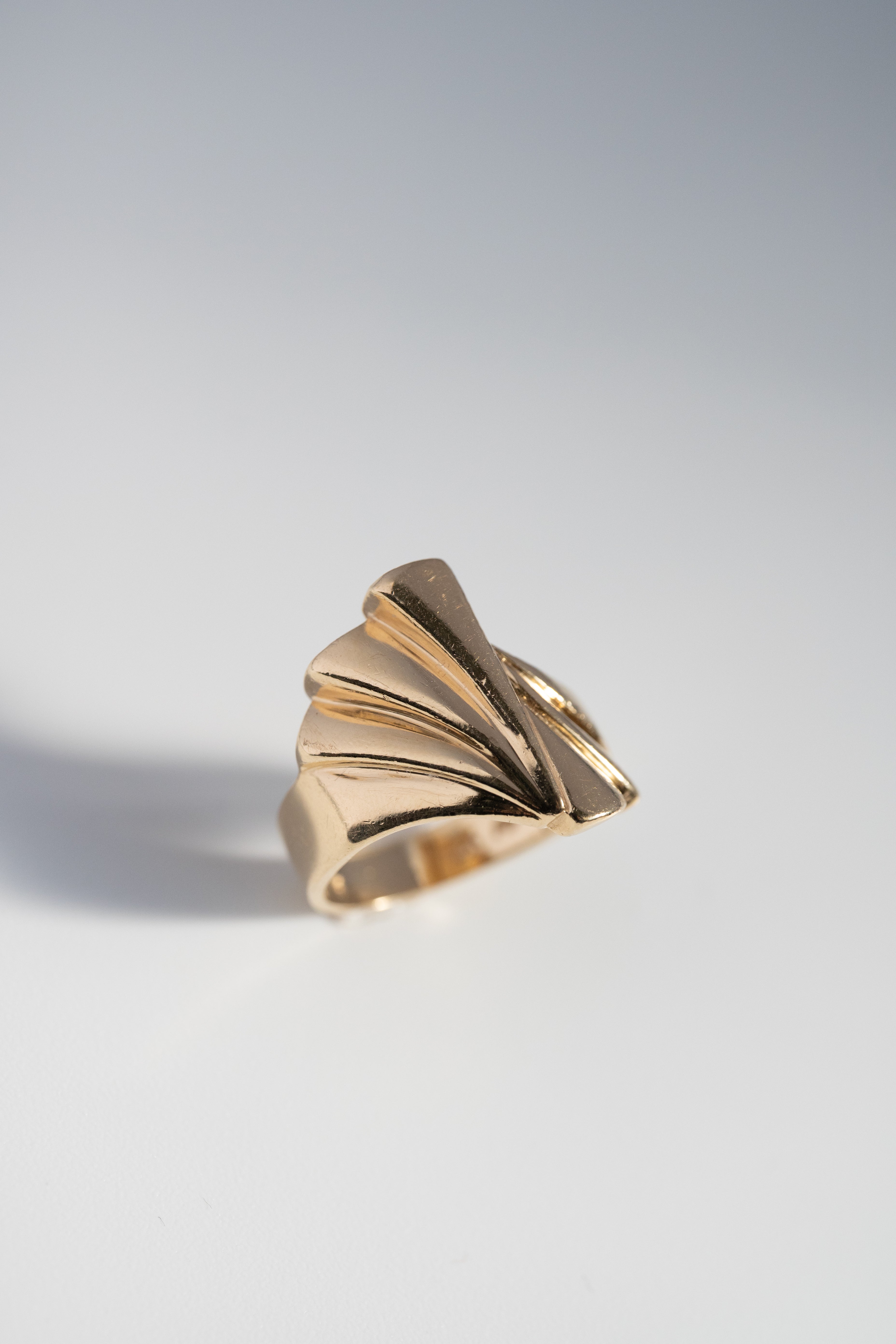 14K 6.40g ヴィンテージ・アーキテクチュアル・カクテルリング