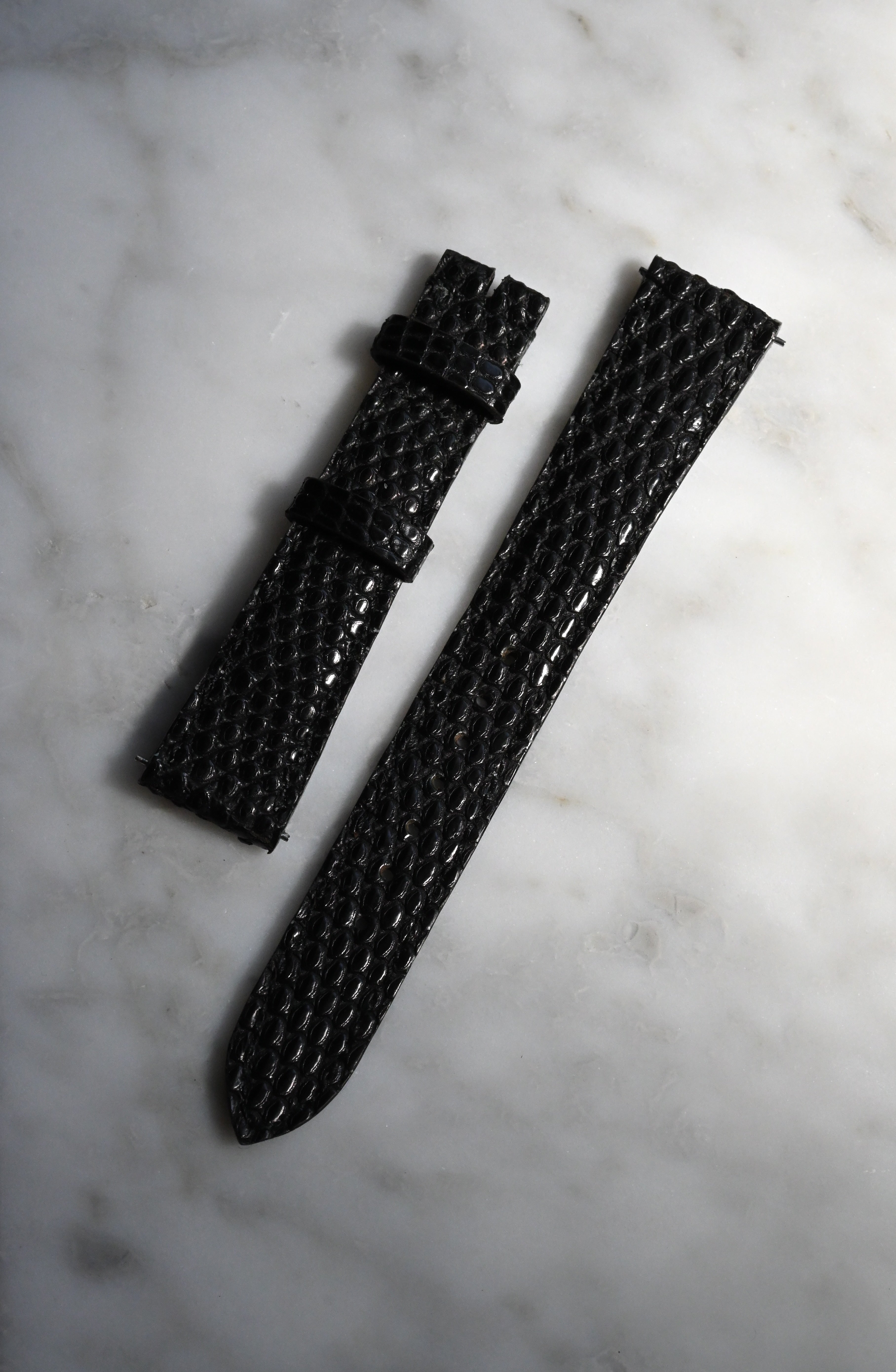 腕時計ベルト【リザード/ブラック】