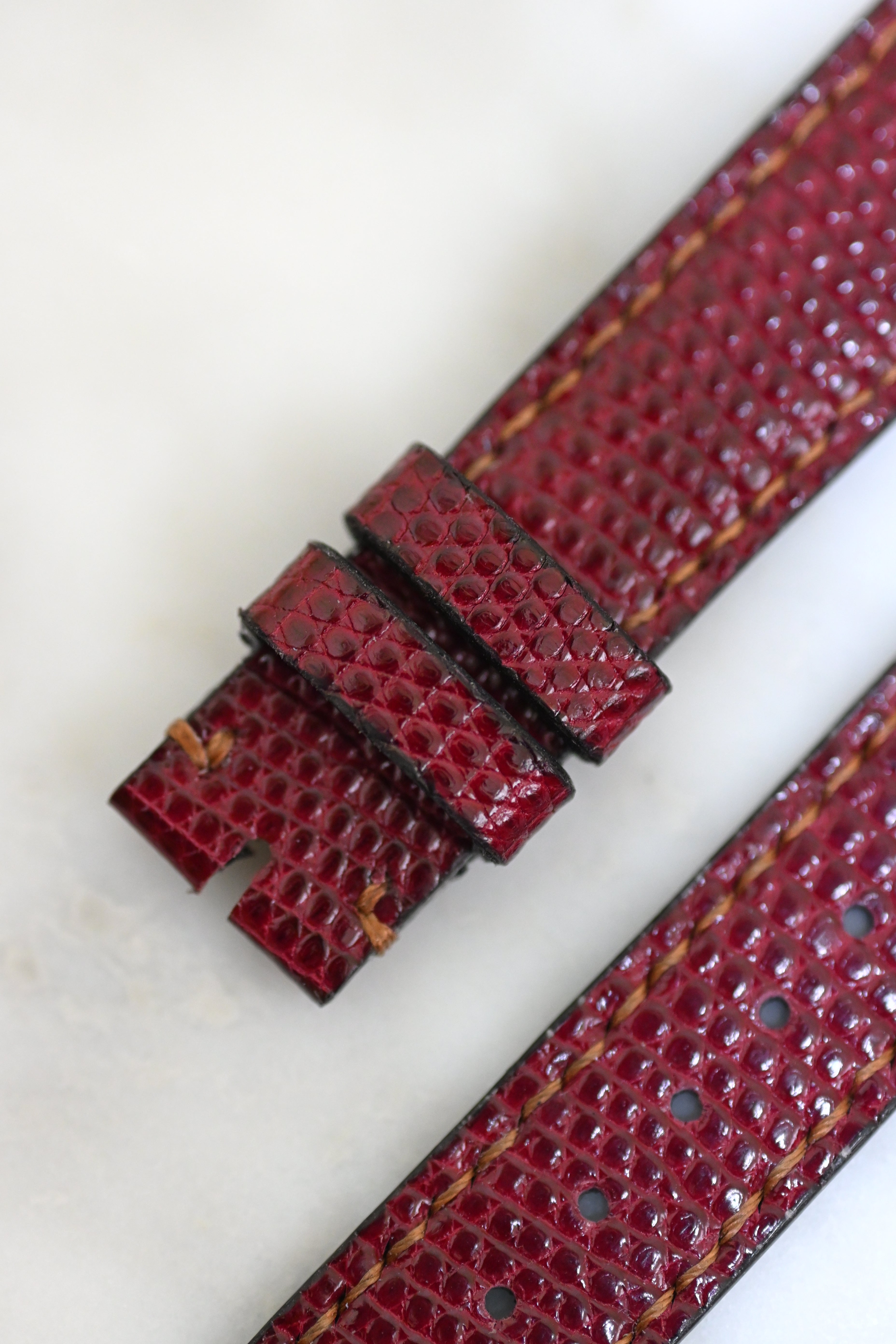 腕時計ベルト【リザード/ワイン】