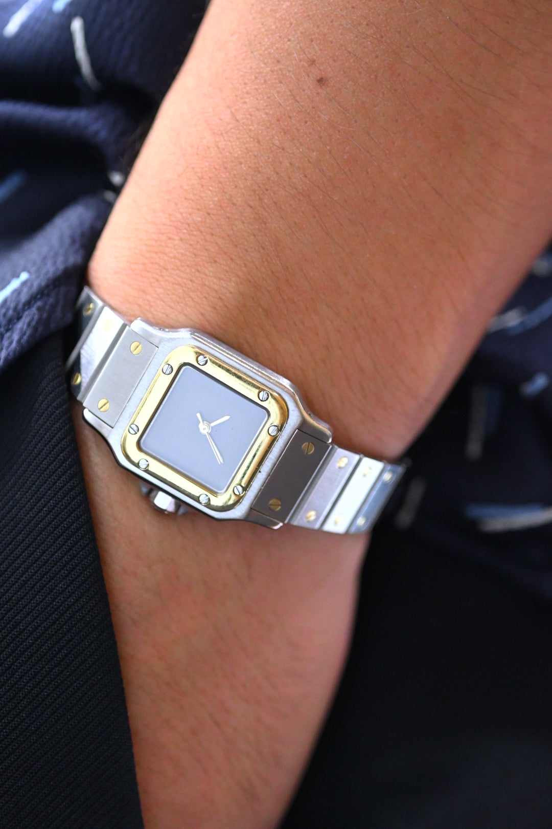 CARTIER カルティエ サントス SMサイズ グレー ゴースト YGコンビ 自動巻