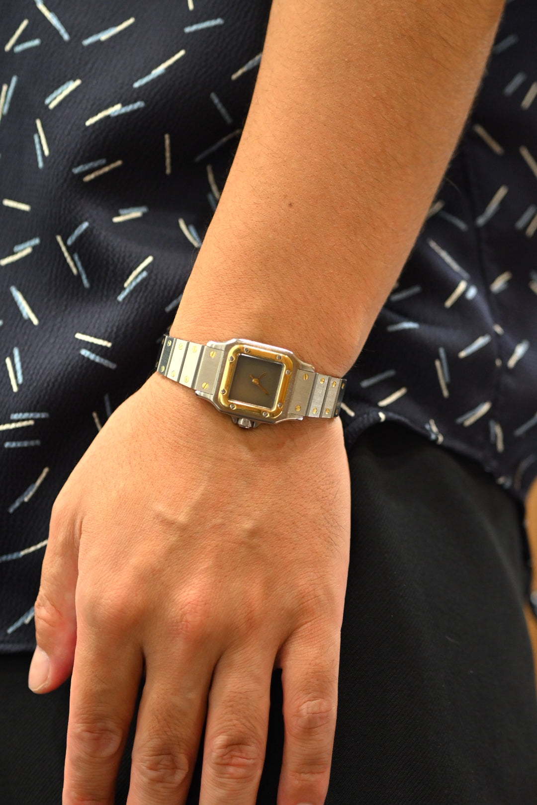 CARTIER カルティエ サントス SMサイズ グレー ゴースト YGコンビ 自動巻