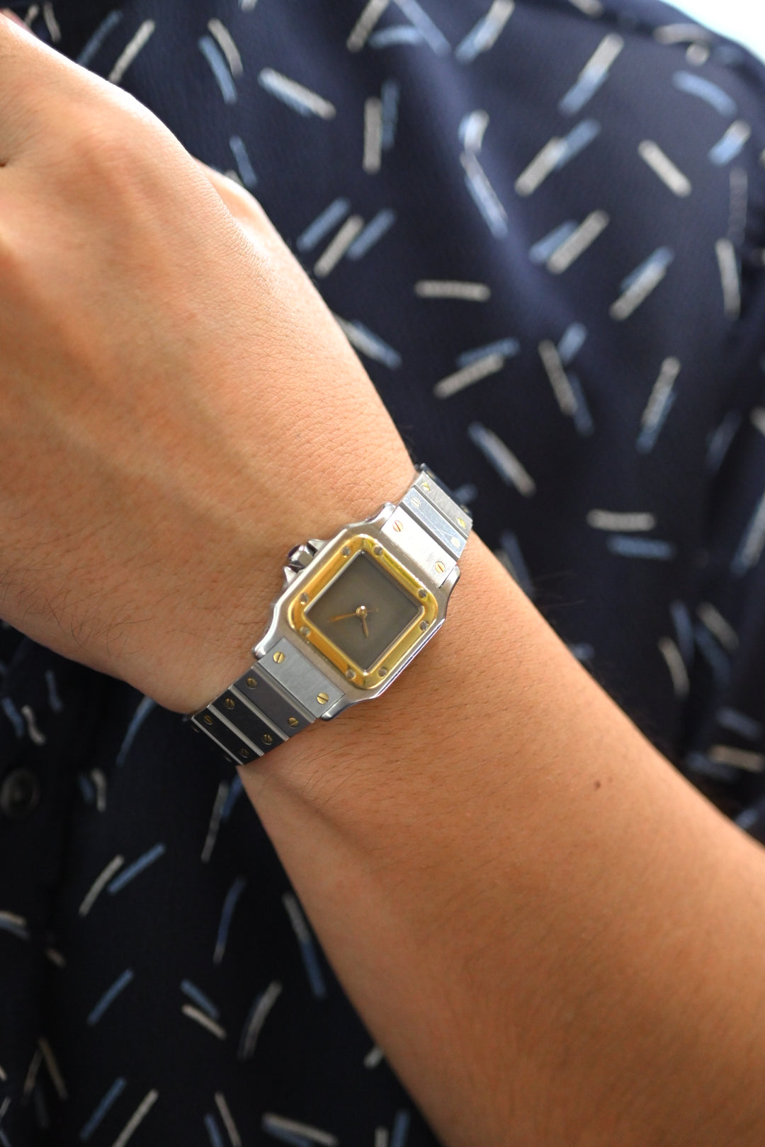CARTIER カルティエ サントス SMサイズ グレー ゴースト YGコンビ 自動巻