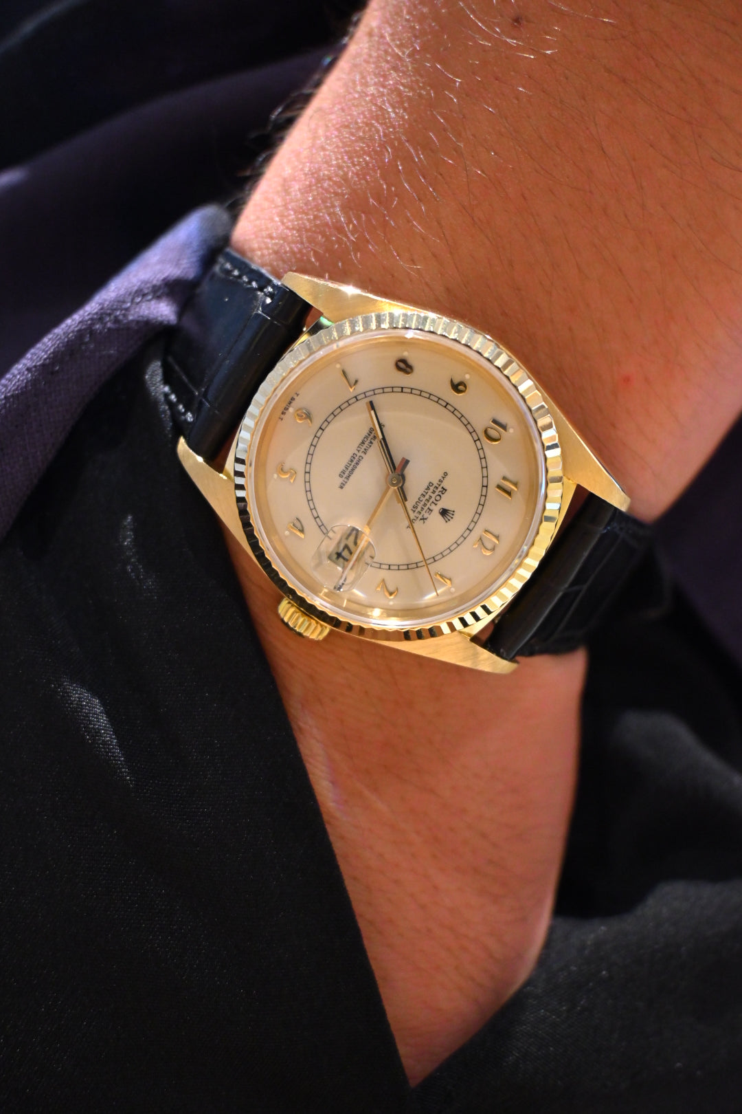 ROLEX ロレックス 18KYG デイトジャスト Ref.16018 アイボリーボイラーゲージダイヤル
