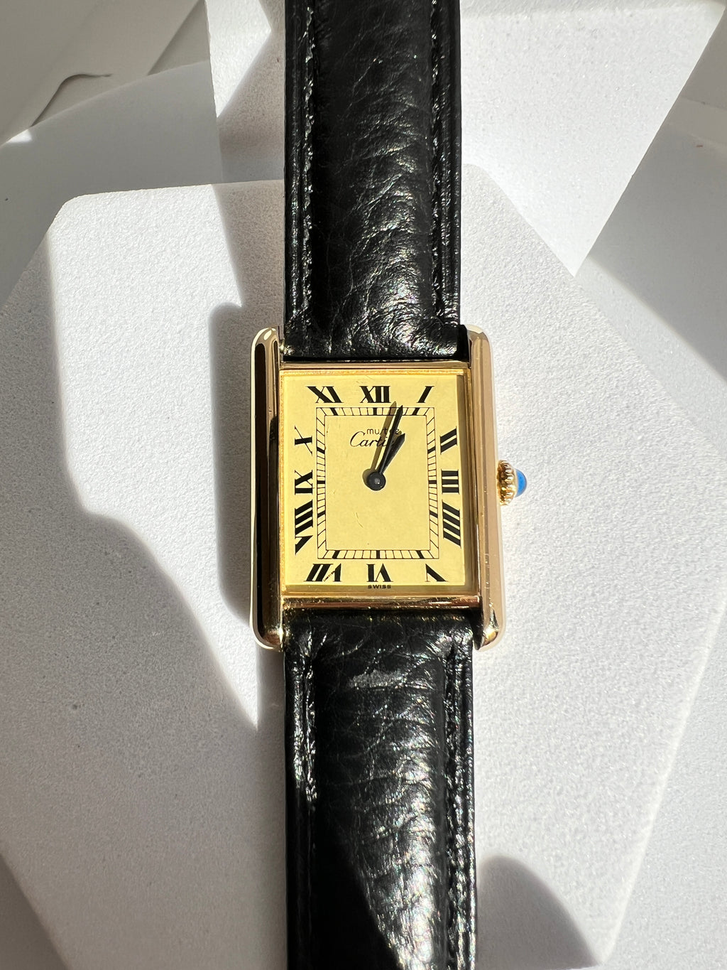 マスト ドゥ カルティエ タンク ヴィンテージウォッチ アイボリー LM  
