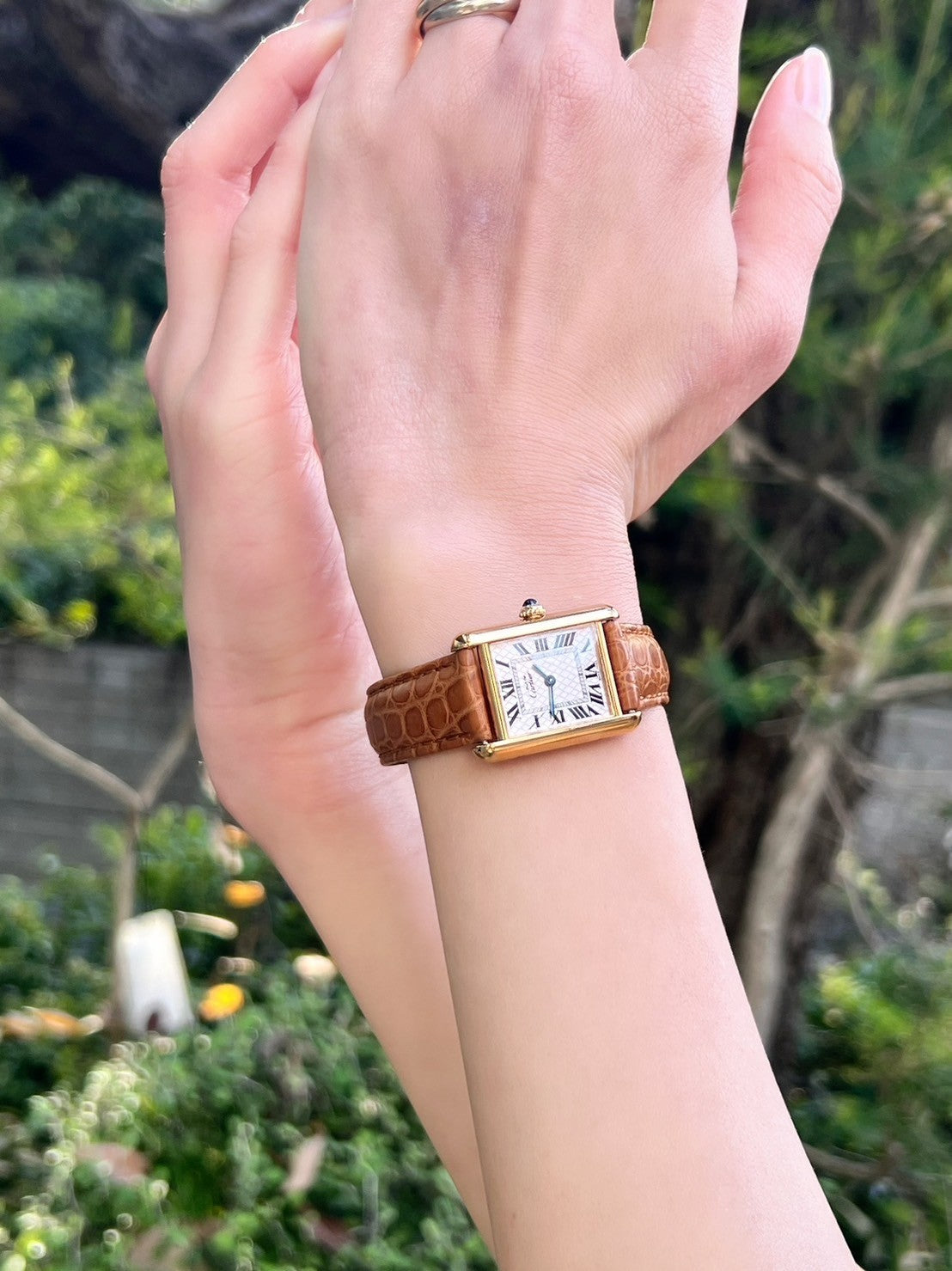 Cartier tank pink best sale