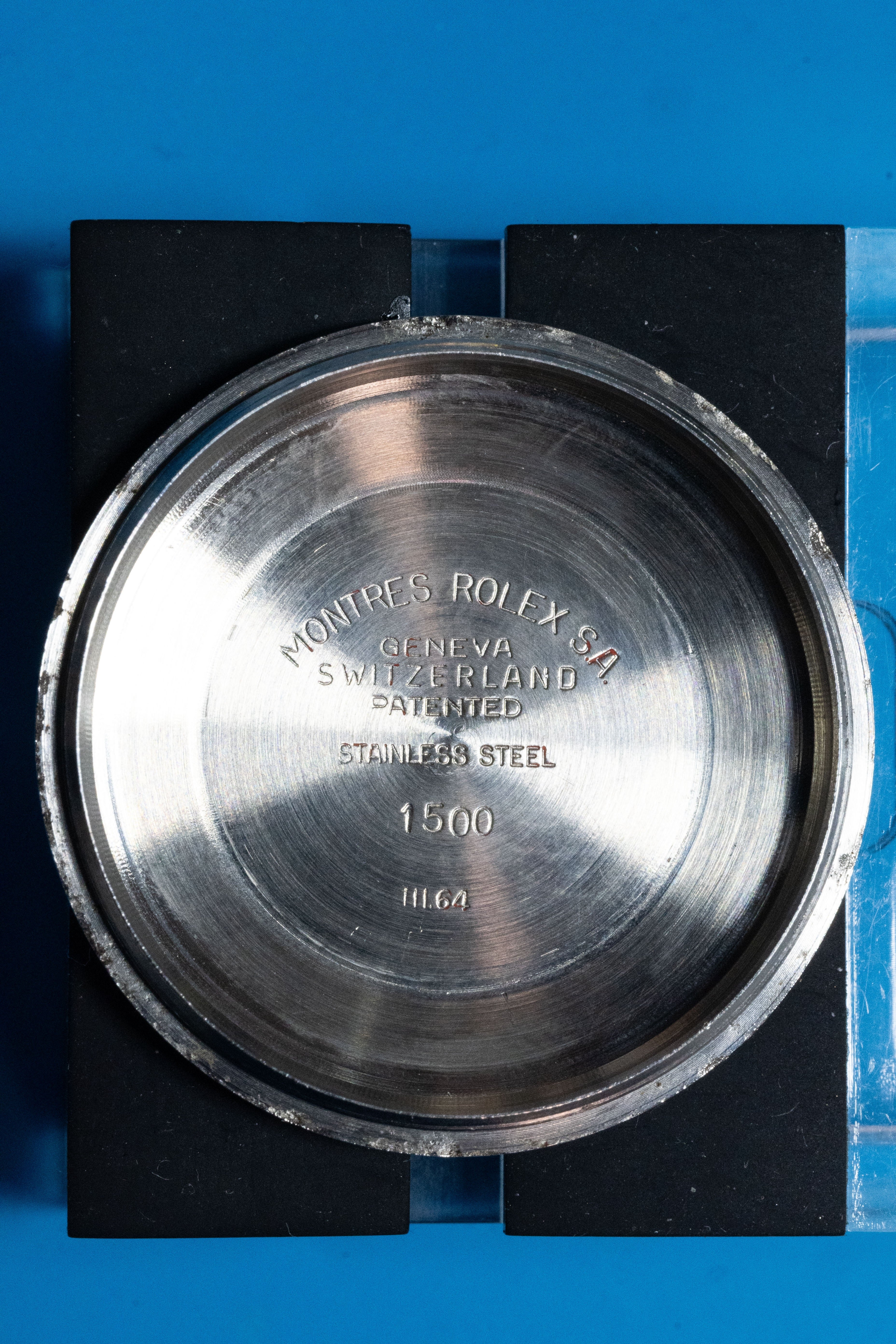 箱/保証書付き ROLEX ロレックス オイスターパーペチュアルデイト Ref.1500 トロピカルコスモダイヤル
