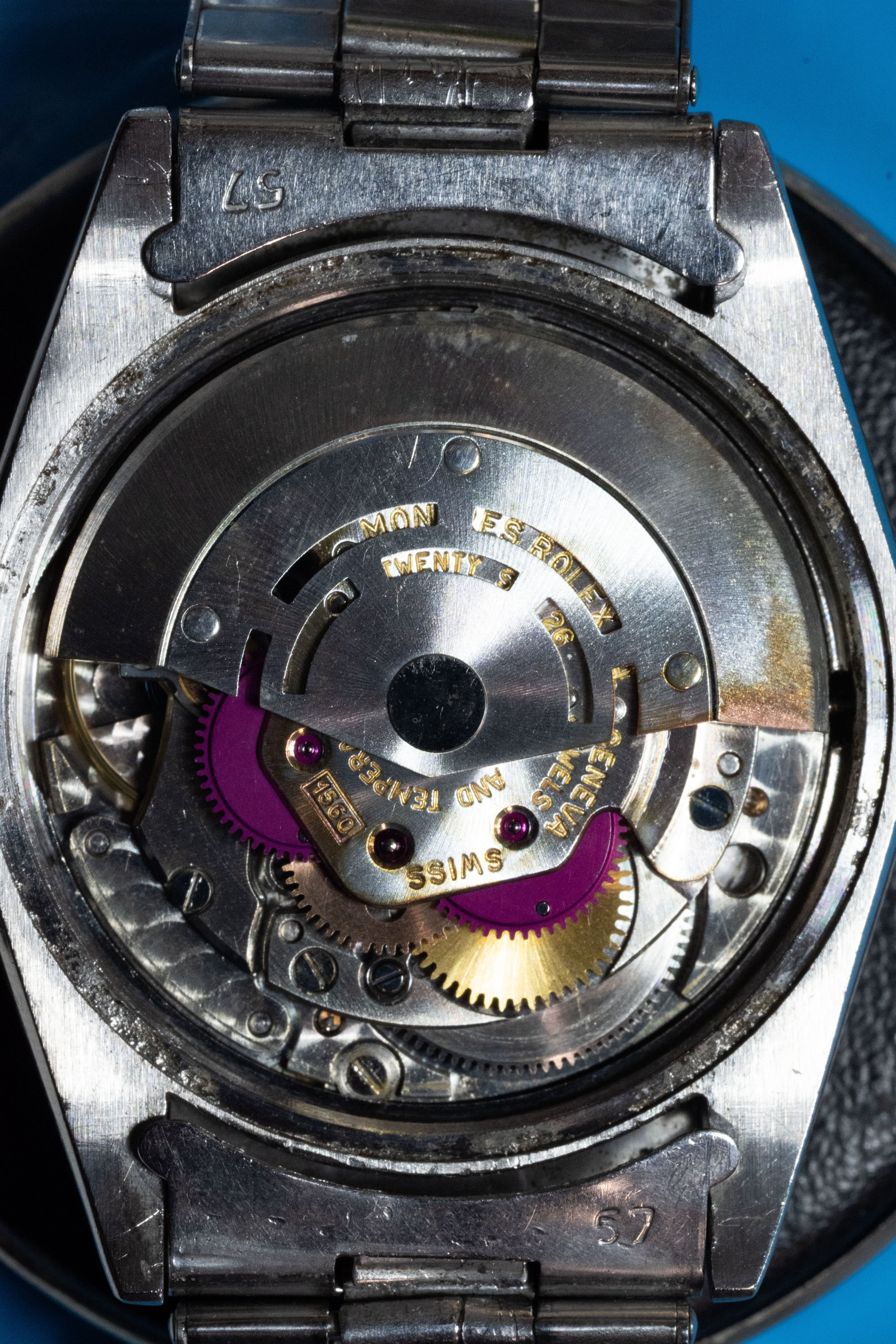 箱/保証書付き ROLEX ロレックス オイスターパーペチュアルデイト Ref.1500 トロピカルコスモダイヤル