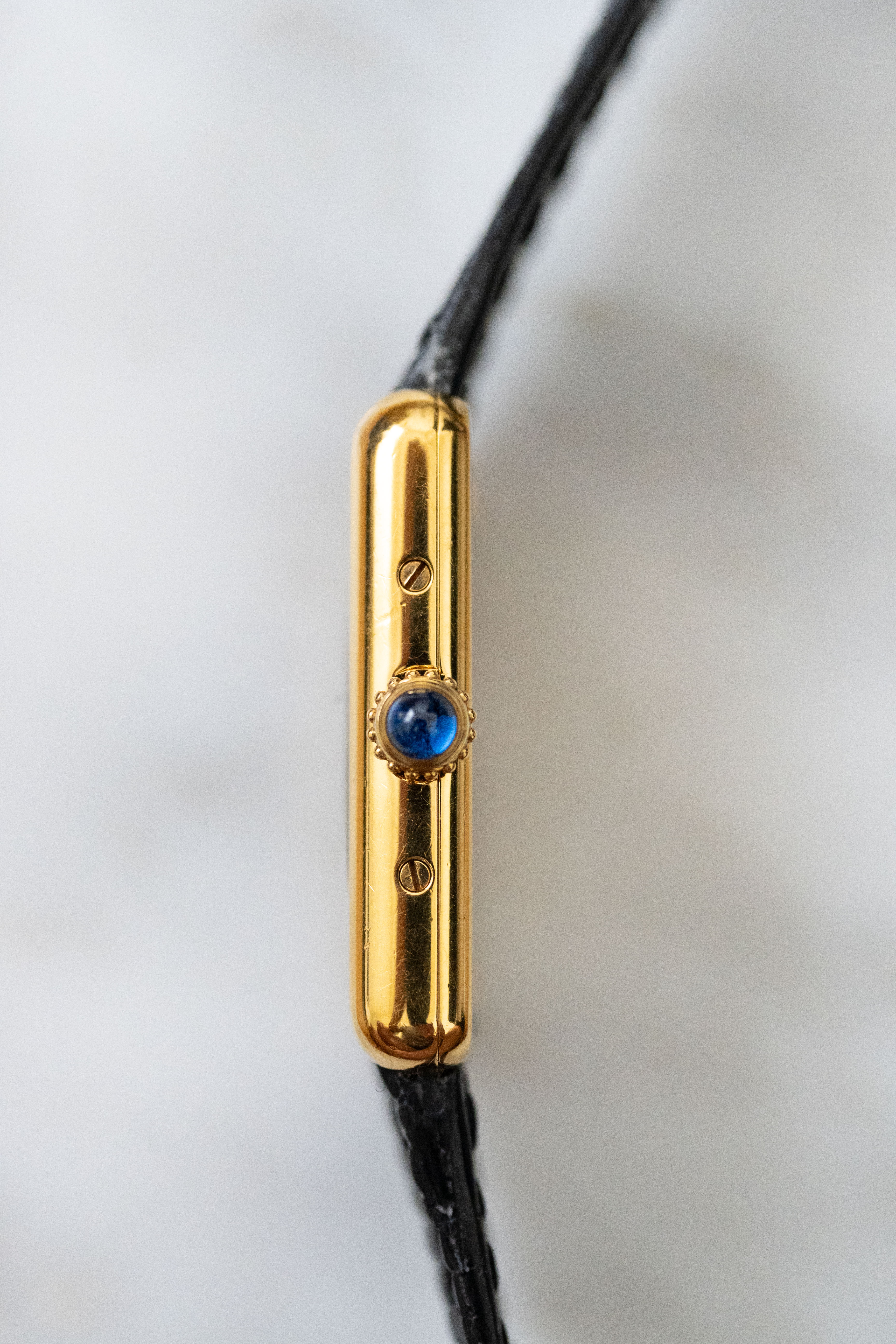 CARTIER カルティエ マストタンク 黒文字盤 SMサイズ クォーツ