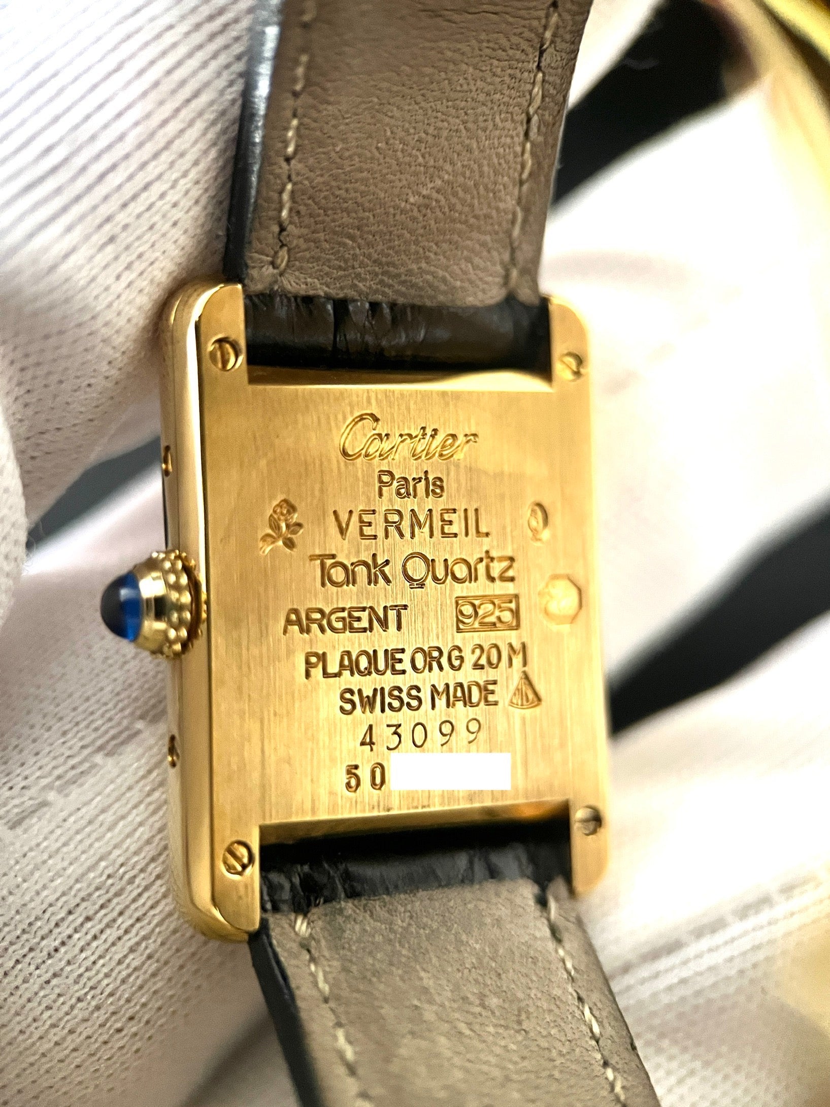マスト ドゥ カルティエ タンク ブレゲインデックス文字盤 SMサイズ スターリングシルバーに18Kヴェルメイユ