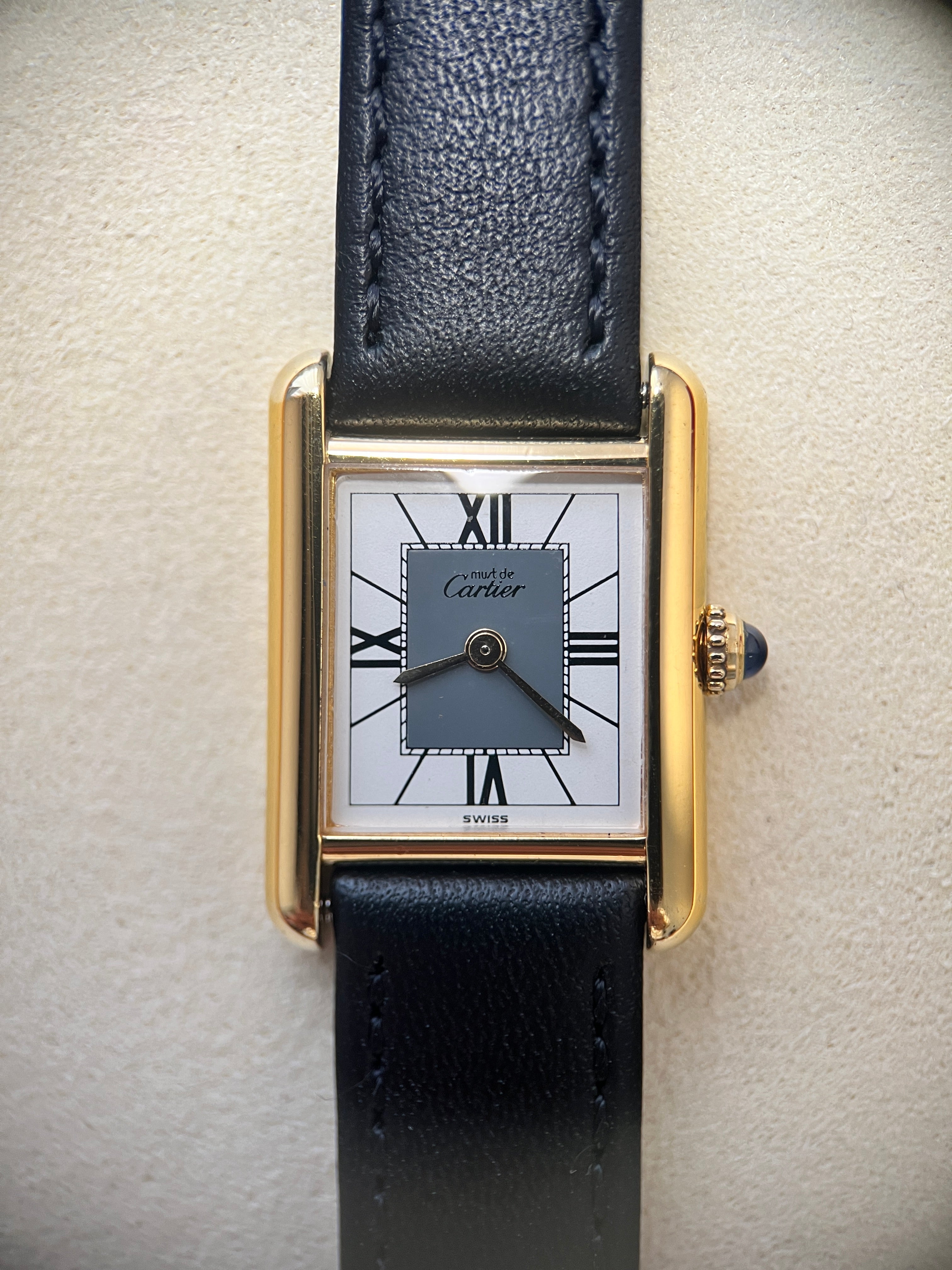 【美品】Yves Saint Laurent   腕時計 タンク型 シルバー