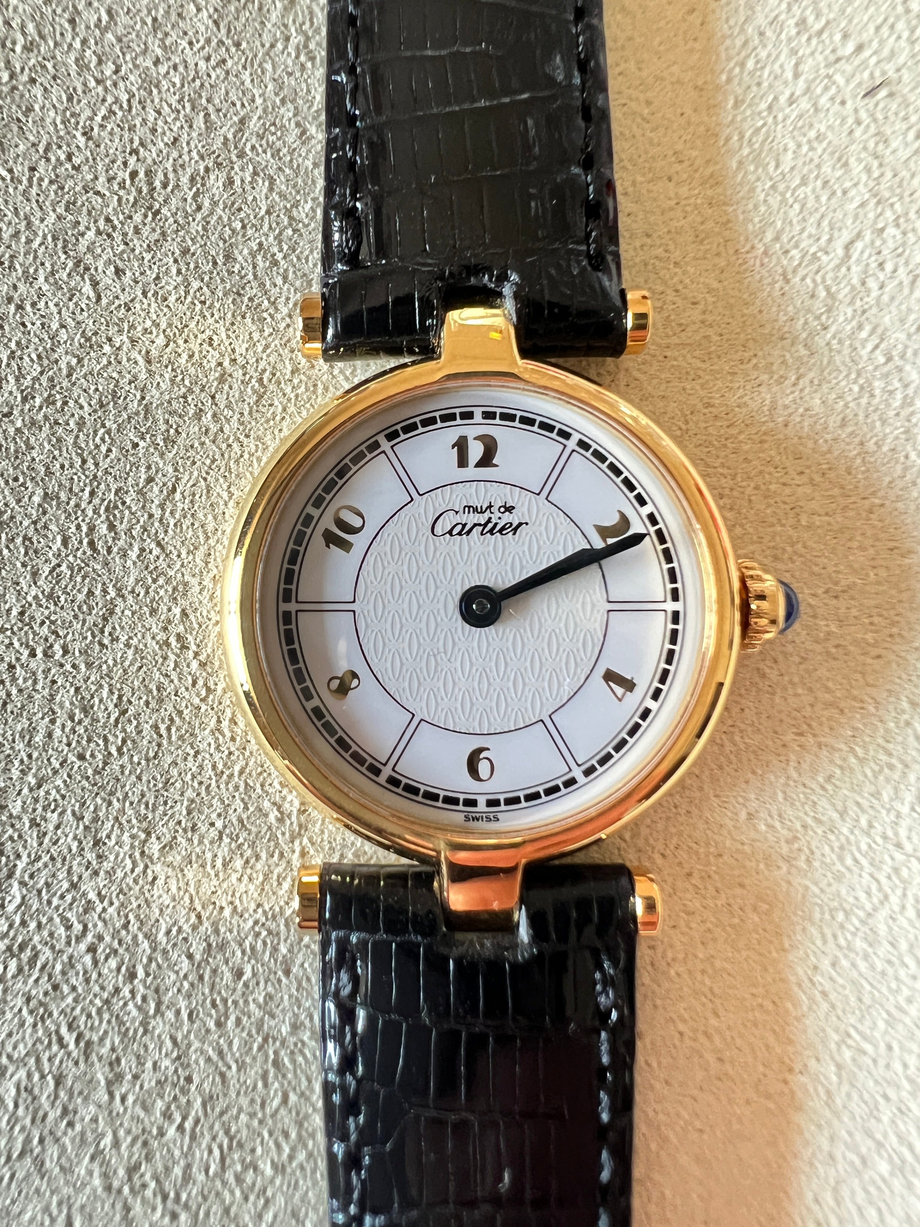 【仕上済】カルティエ ヴァンドーム アラビア文字盤 ゴールド レディース 時計