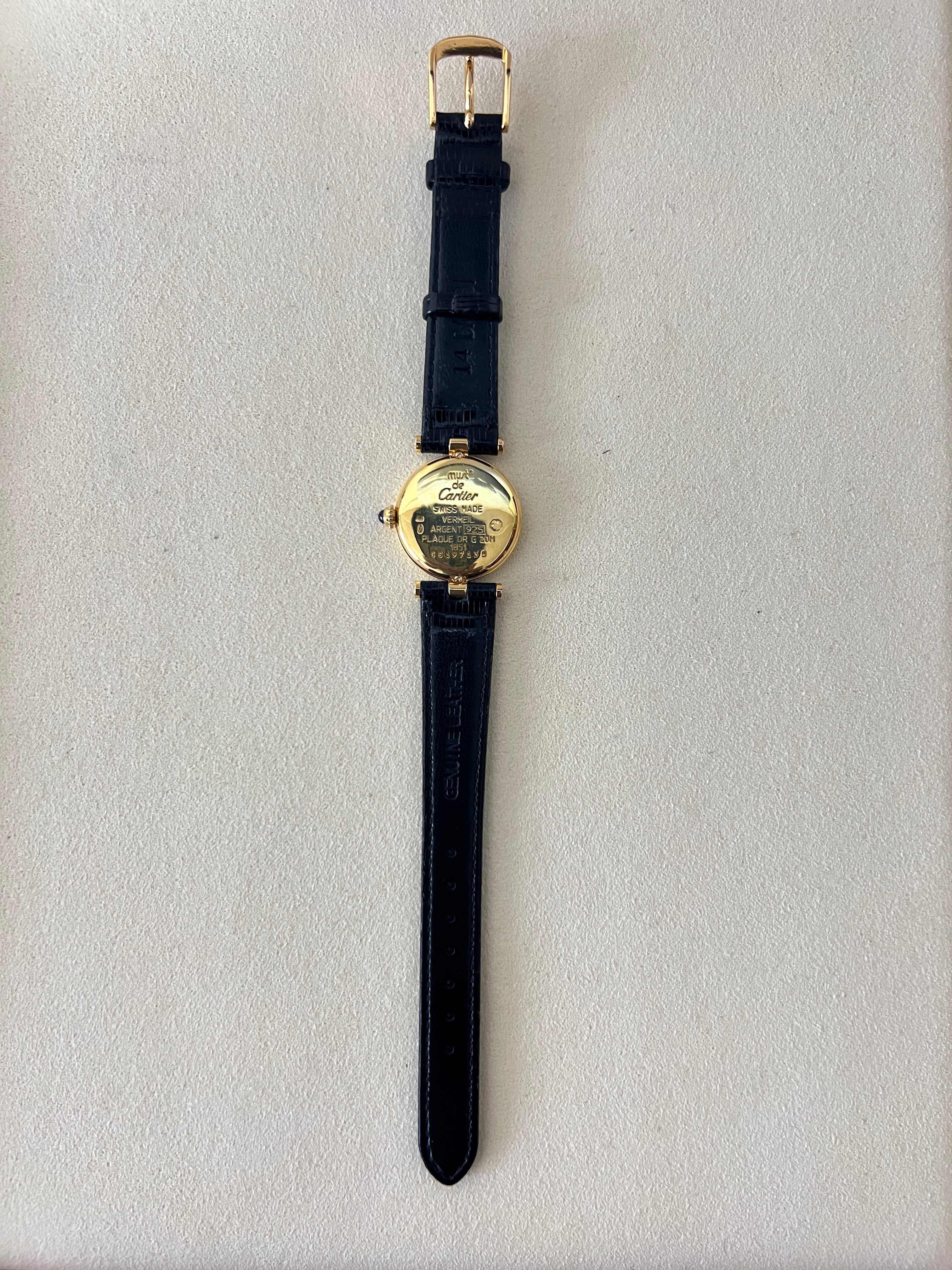 カルティエ腕時計　ヴァンドーム　飛びアラビアインデックス SMサイズ　スターリングシルバーにヴェルメイユ
